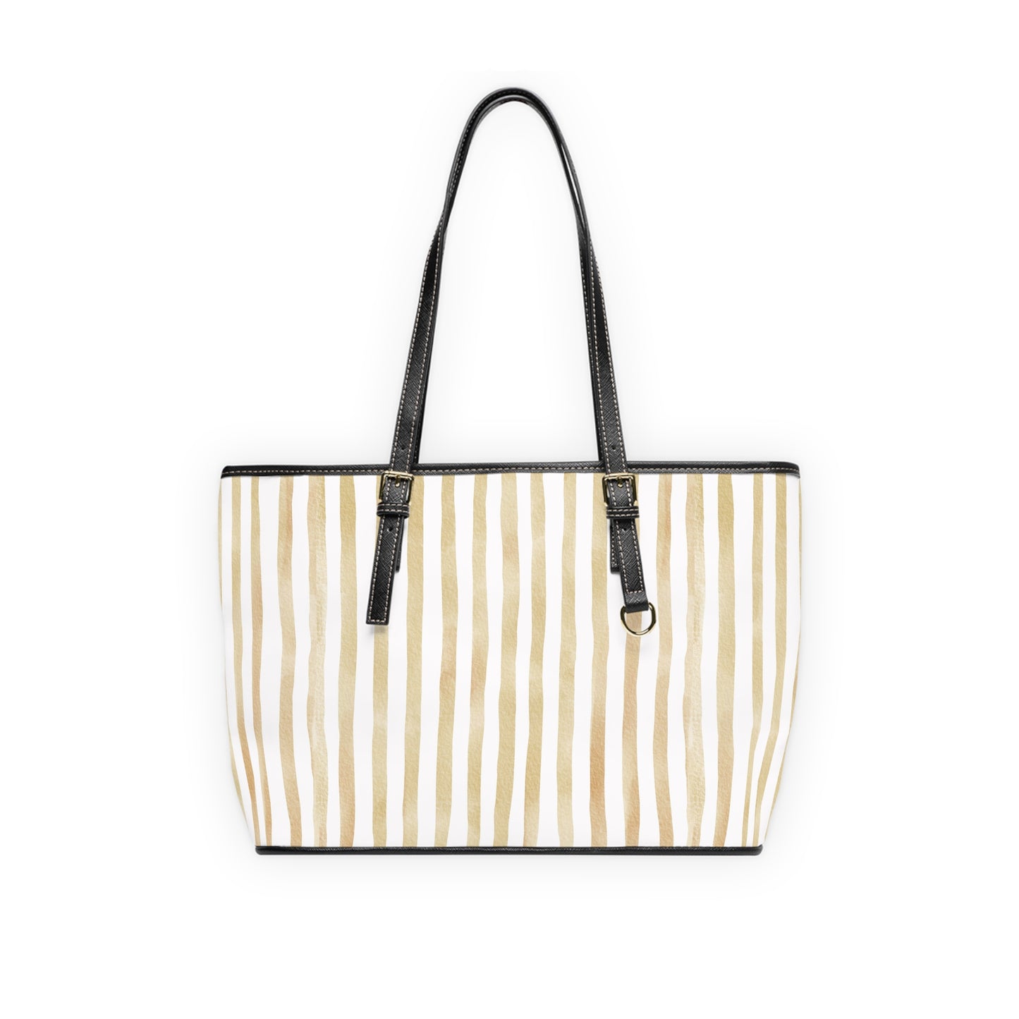 XL Stripe Shoulder Purse – Polyamory Sisterwives ENM Friendly Tote | Swinger Lifestyle Handbag | Soft Blush Minimalist Weekend Bag