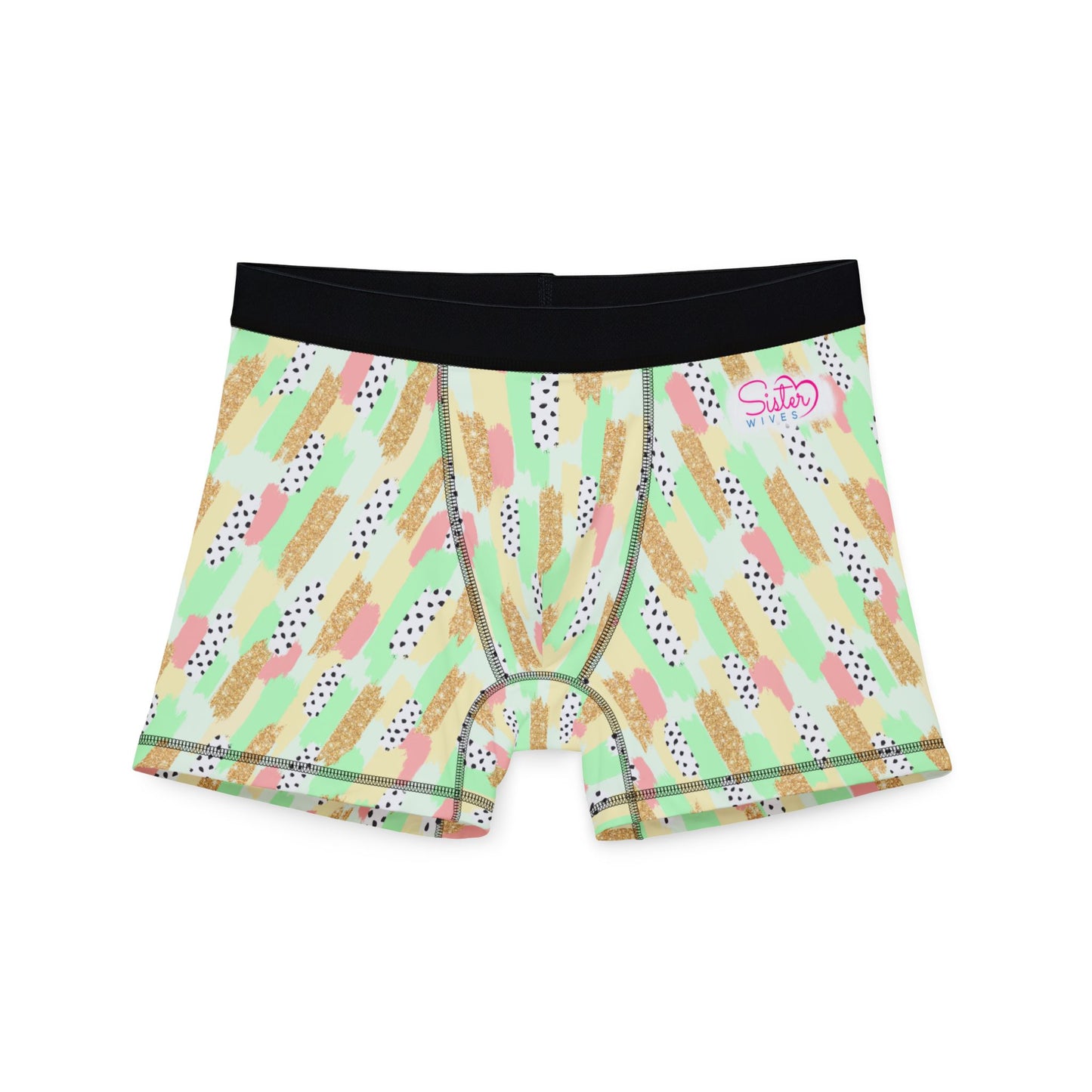 Pastel Abstract Men’s Boxer Briefs | Polyamory-Friendly Underwear | ENM Men’s Loungewear | Aesthetic Stretch Boxer Briefs | Body-Positive Intimates