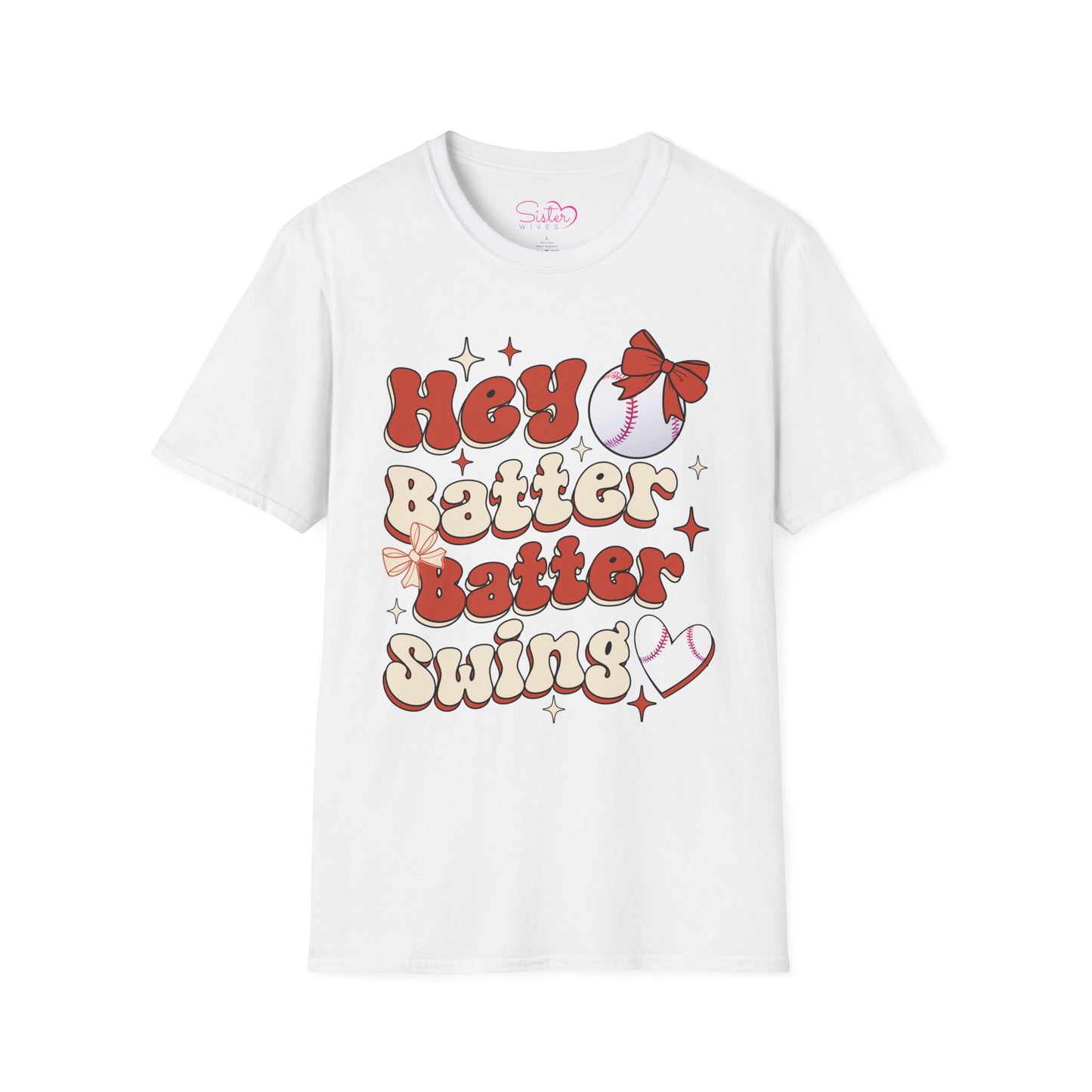 Hey Batter Batter Swing T-Shirt | Playful Swinger Humor Tee | ENM & Polyamory Lifestyle Apparel