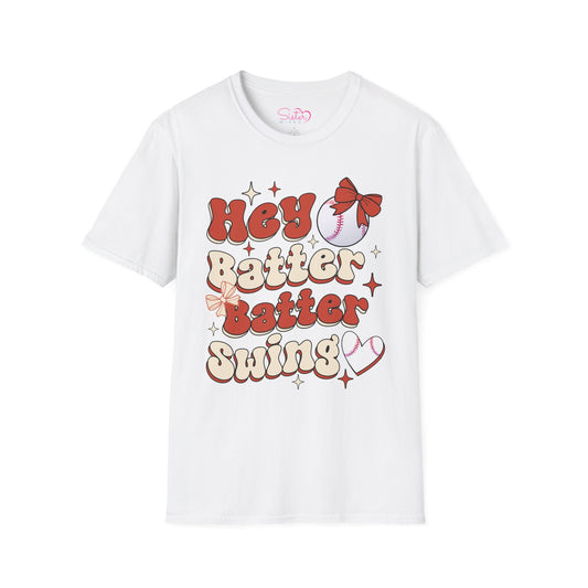 Hey Batter Batter Swing T-Shirt | Playful Swinger Humor Tee | ENM & Polyamory Lifestyle Apparel