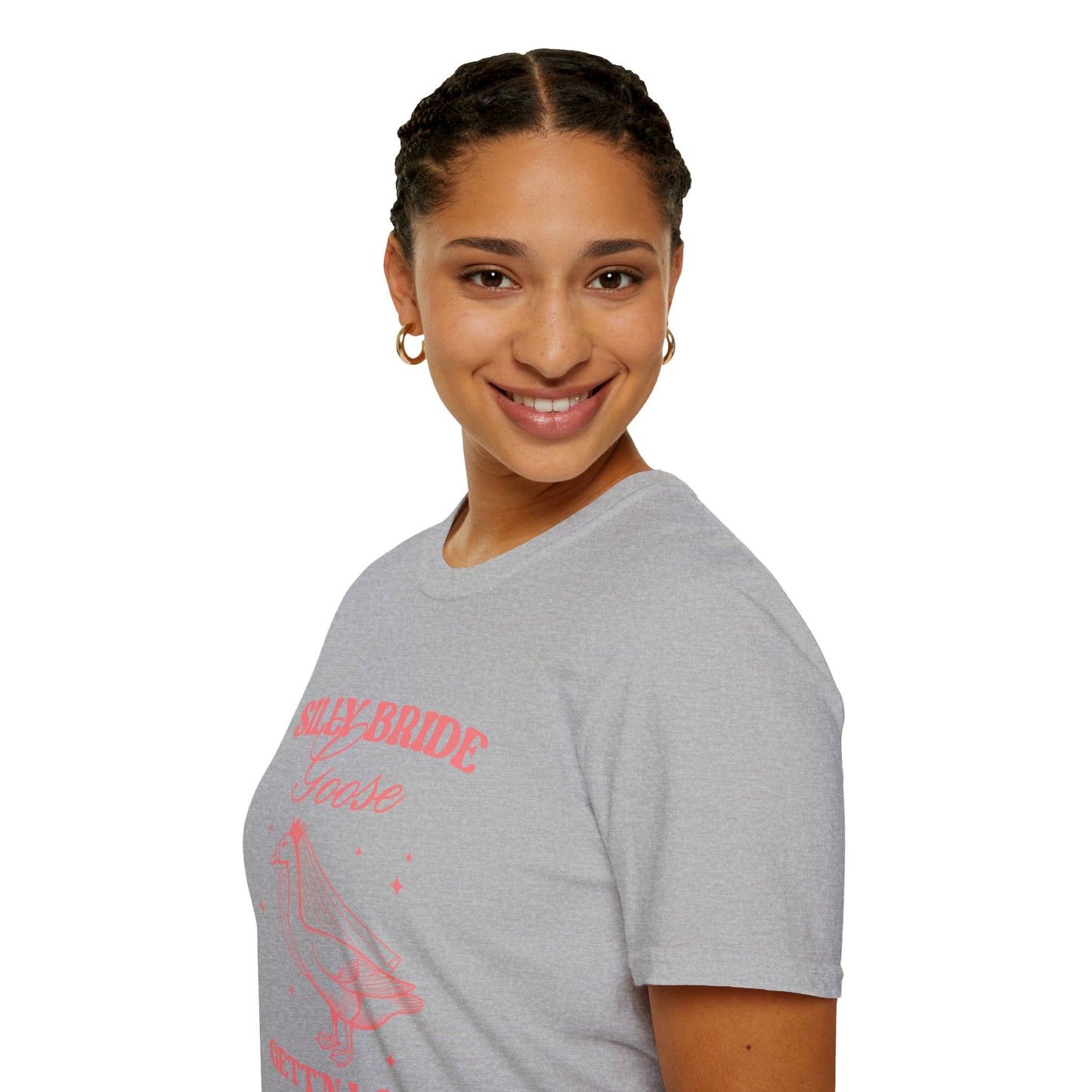 Silly Bride Goose Gettin Loose Shirt – Funny Bachelorette Party Tee, Bride Humor Wedding Shirt, Poly-Friendly Unisex Gildan 64000
