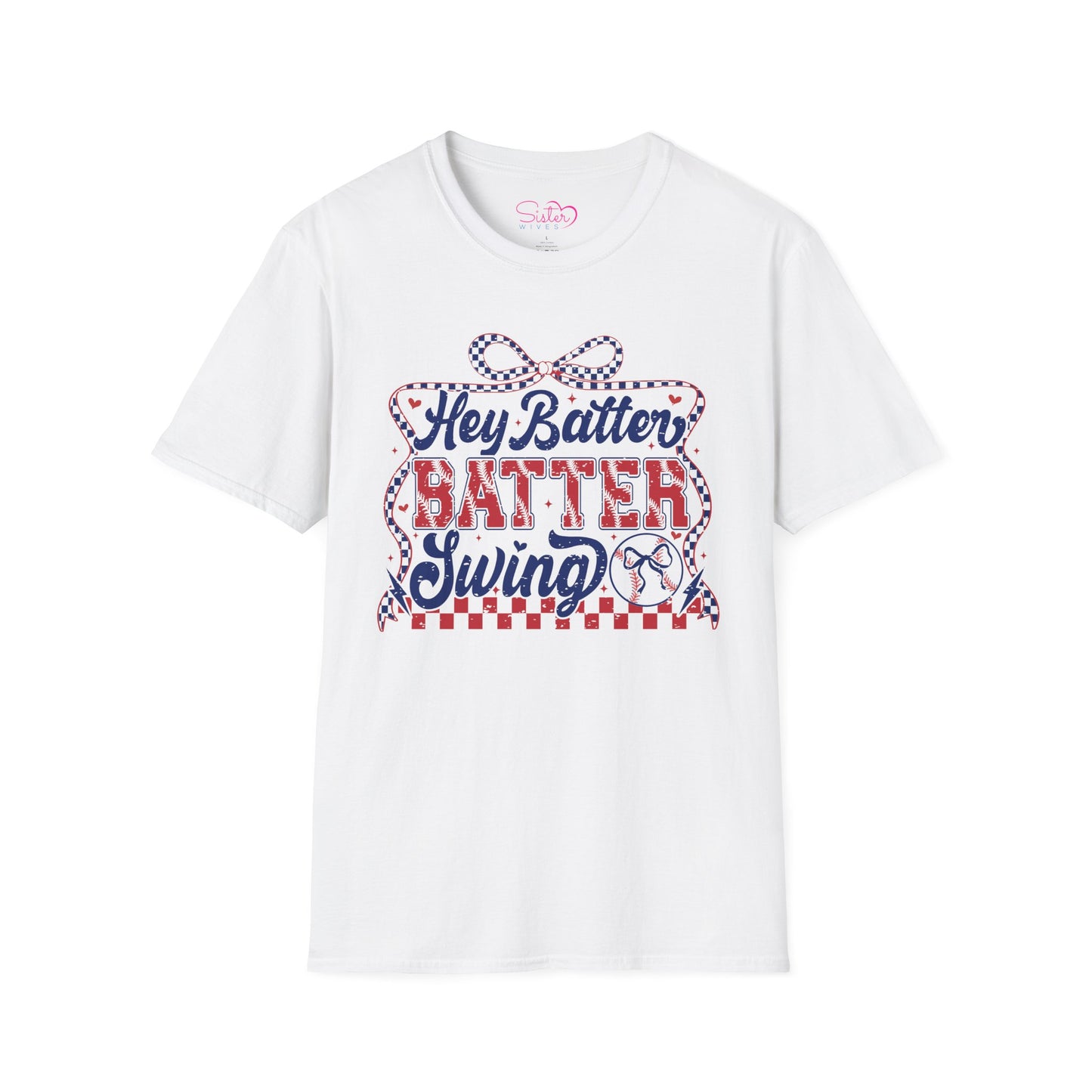 Hey Batter Batter Swing T-Shirt | Playful Swinger Humor Tee | ENM & Polyamory Lifestyle Apparel