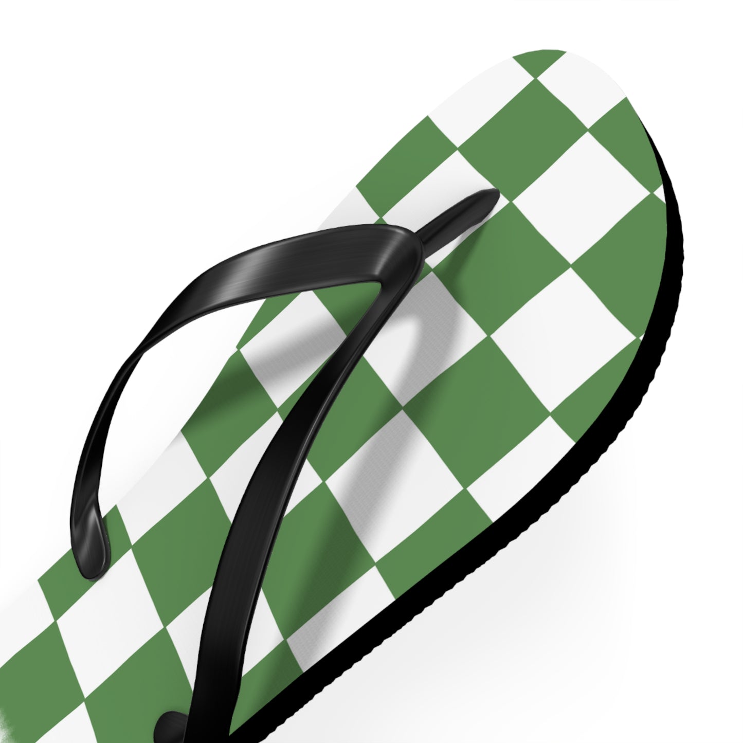 Green Checkered Flip Flops | Summer Sandals for ENM, Poly & Open Relationship Lifestyle