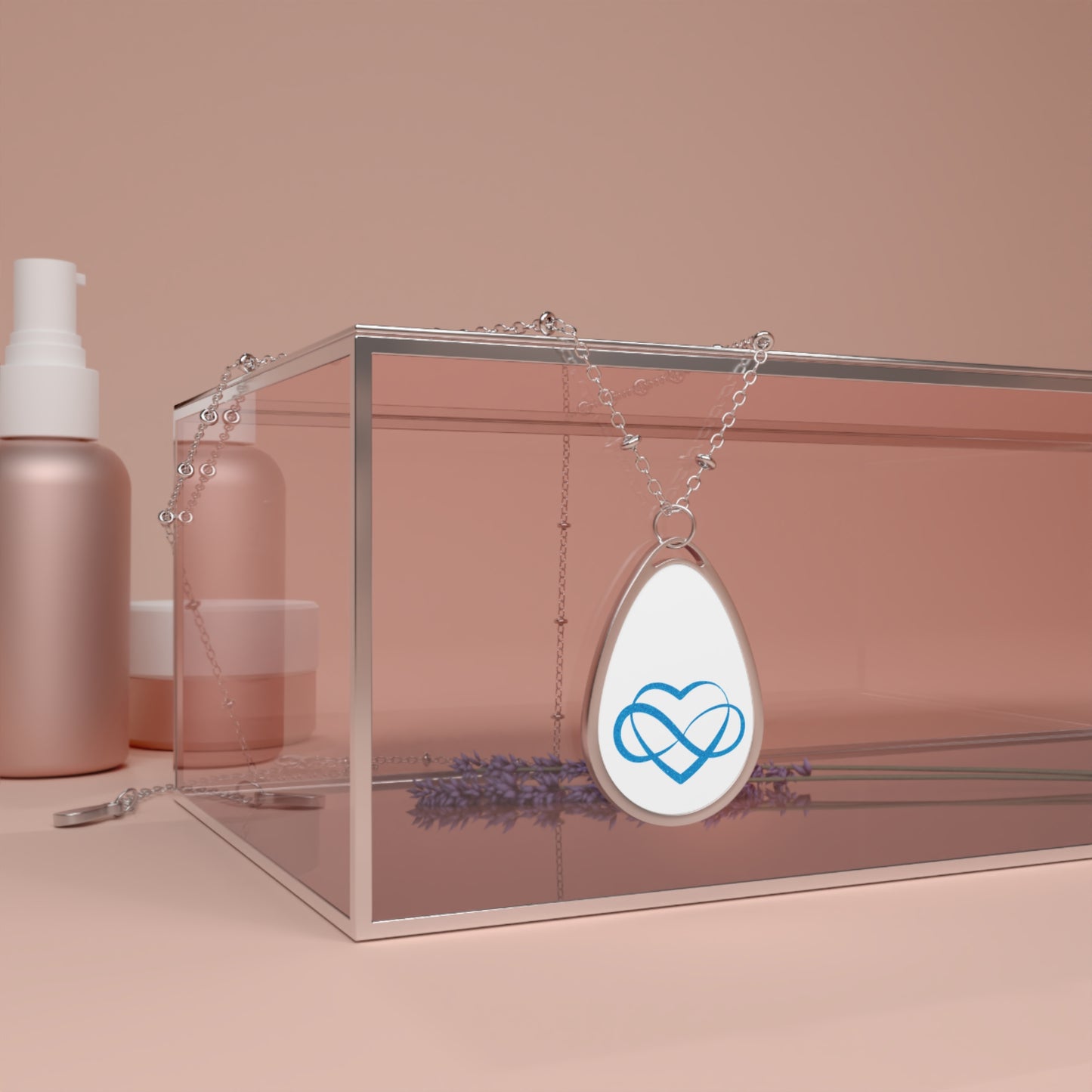 Blue Infinity Heart Necklace | Polyamory Pride Jewelry | Ethical Non-Monogamy Necklace | Sisterwives Symbol Pendant | Subtle LGBTQ+ Gift