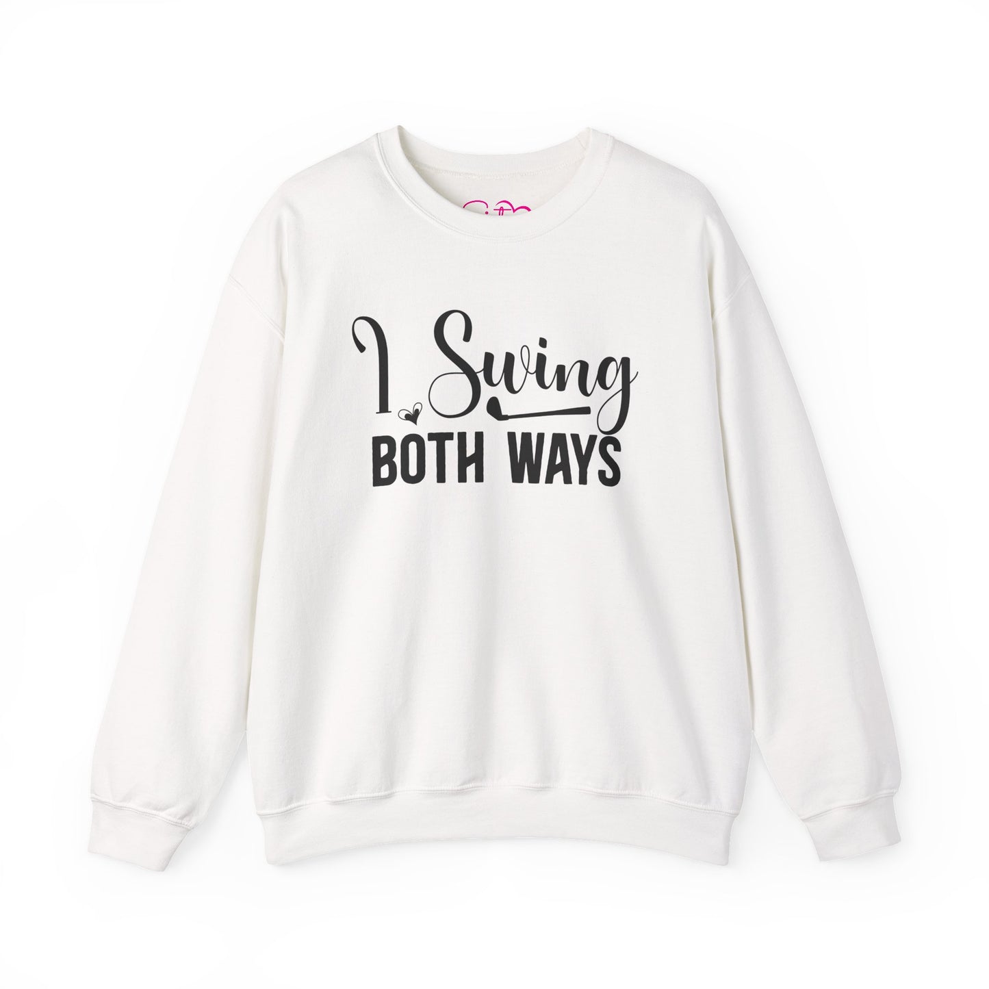 I Swing Both Ways Crewneck Sweatshirt | Bisexual & Swinger Humor Pullover | ENM Friendly Cozy Sweatshirt | Inclusive Relationship Apparel