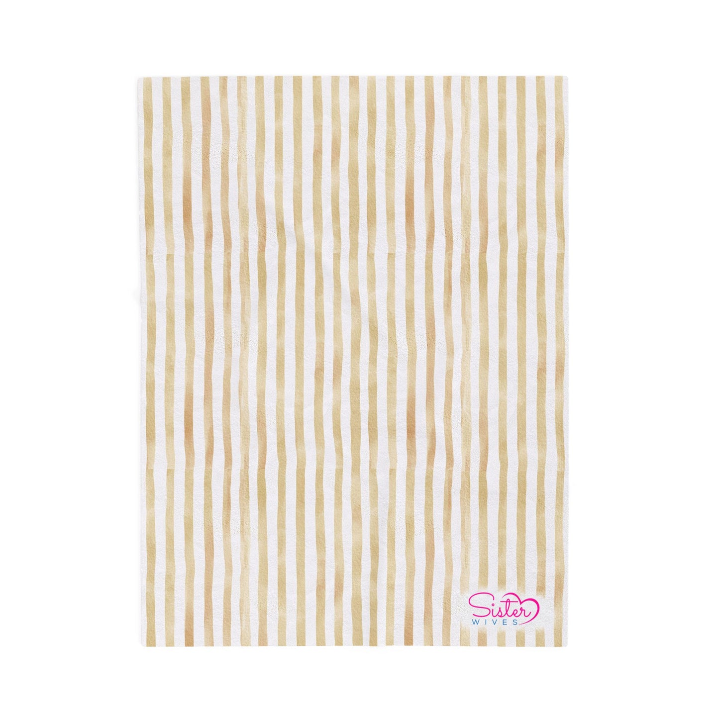 Soft Stripe Throw Blanket – Polyamory Sisterwives ENM Friendly Home Decor | Swinger Lifestyle Cozy Blanket | Minimalist Blush Stripe Throw