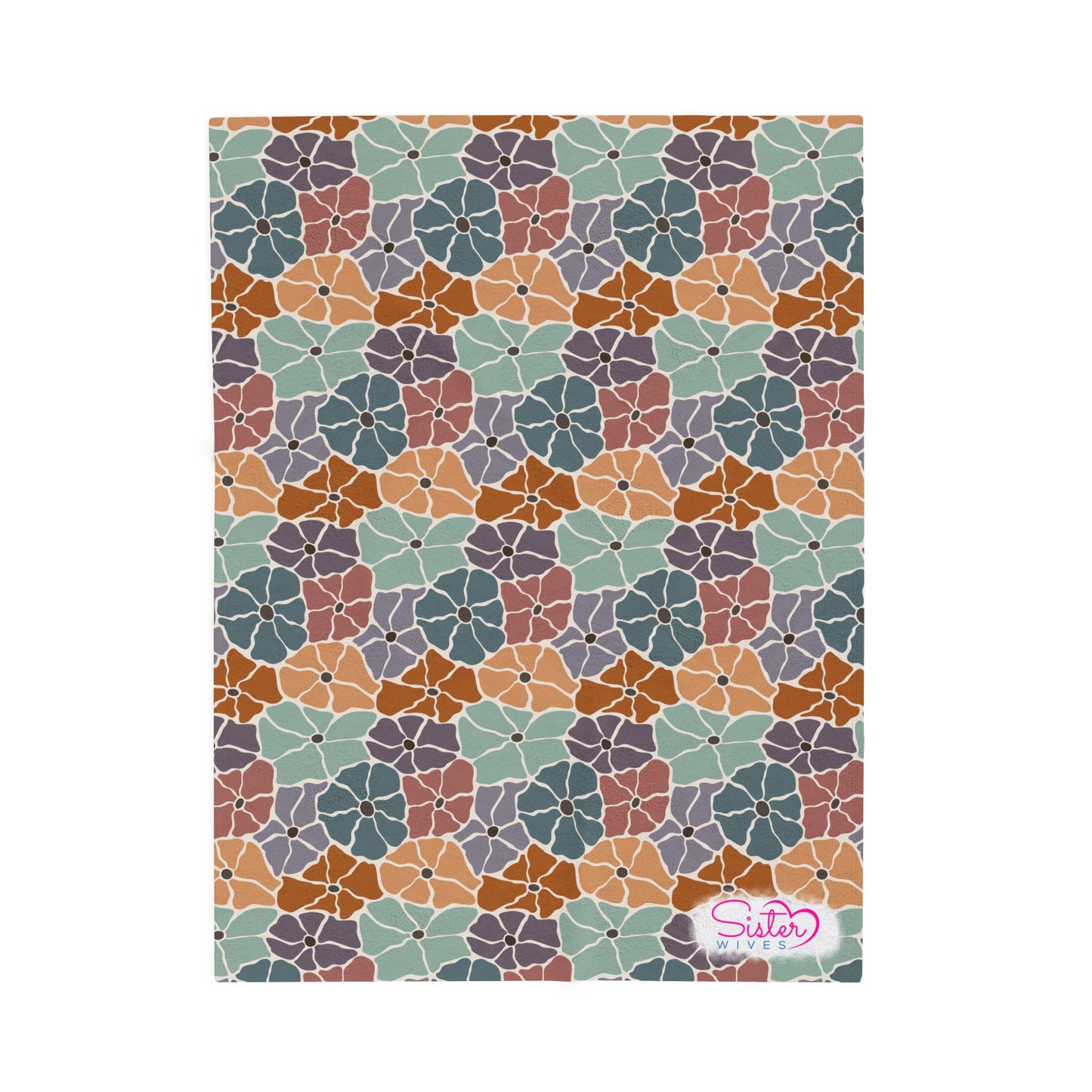 Boho Floral Throw Blanket – Cozy Botanical Home Decor | Polyamory & ENM Friendly