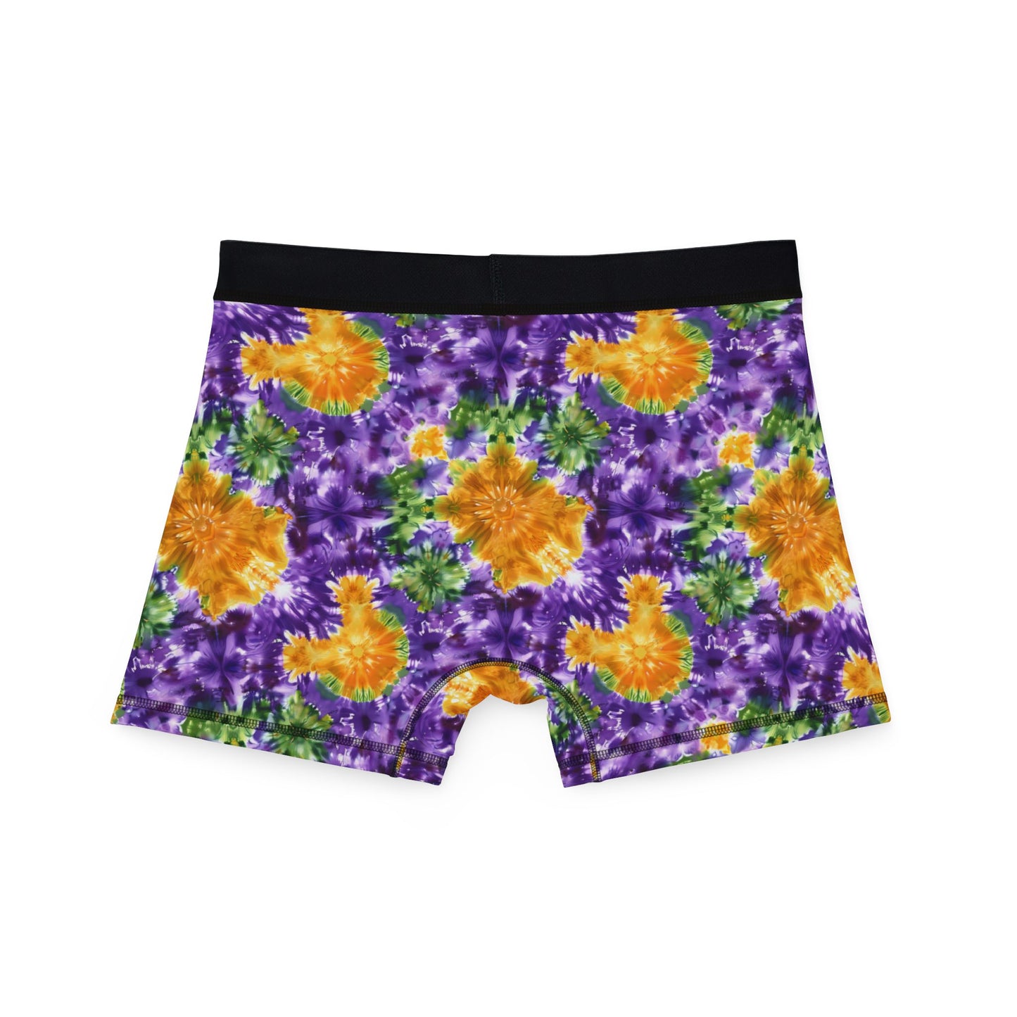 Mardi Gras Tie-Dye Men’s Boxer Briefs | Polyamory ENM Pride Underwear | Ethical Non-Monogamy Lifestyle Boxers | Colorful Festival-Inspired Men’s Underwear