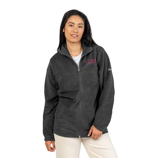 Sister Wives Logo Cozy Unisex Columbia Fleece Jacket - Embroidered Outdoor Layer, Perfect Gift for Hiking, Camping, and Everyday Wear