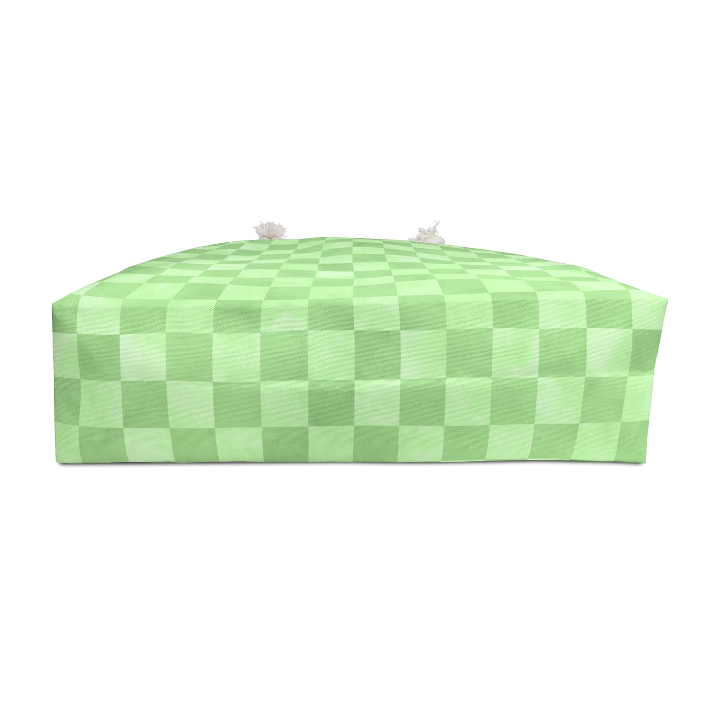 Green Checker Weekender Bag | Cozy Travel Tote | ENM & Polyamory Friendly Overnight Bag | Chosen Family Aesthetic Carryall
