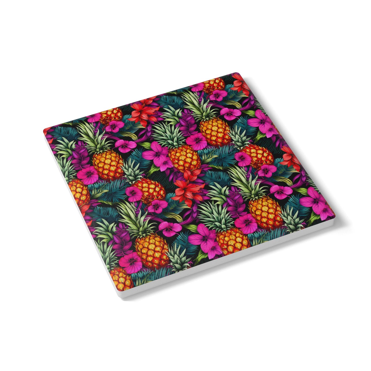 Upside-down Pink Funky Pineapple Coaster Set - Fun Summer Drink Coaster, Home Bar Decor, Tropical Party Supplies, Gift for Beach Lovers, Kitchen Accessory