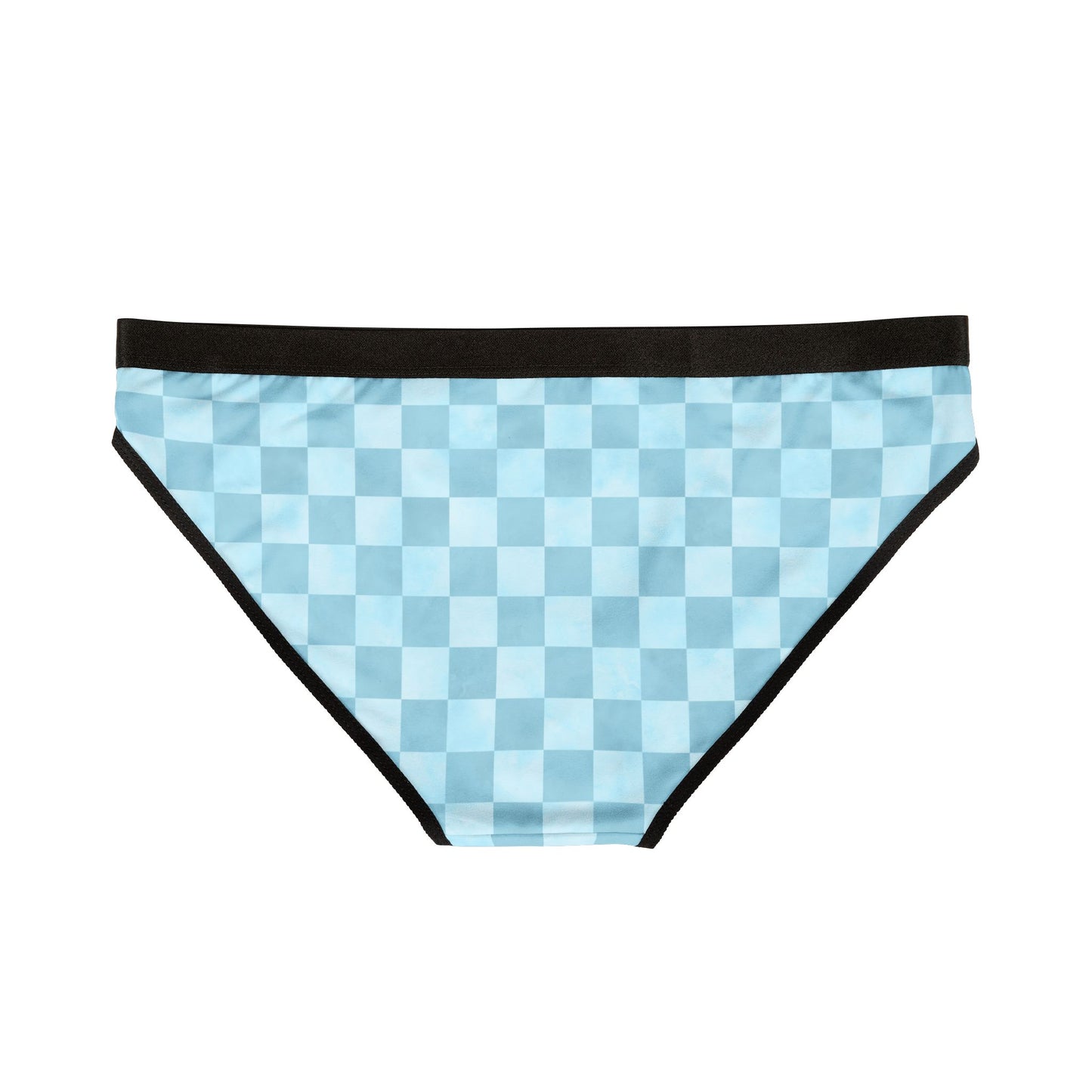 Blue Checker Women’s Panties | Aesthetic Bikini Cut Underwear | ENM & Polyamory Friendly Sisterwives Lingerie