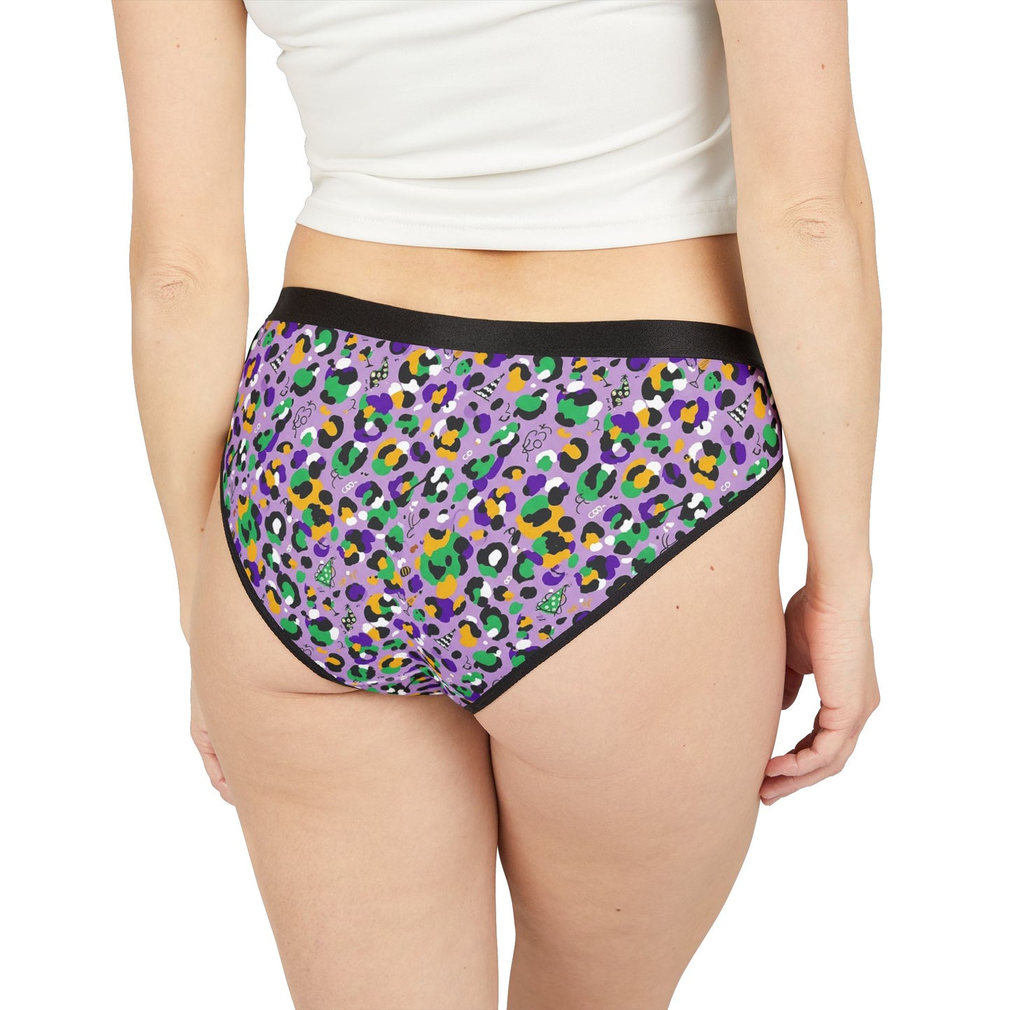 Mardi Gras Print Ladies Panties | Matching Couple & Throuple Polyamory Underwear