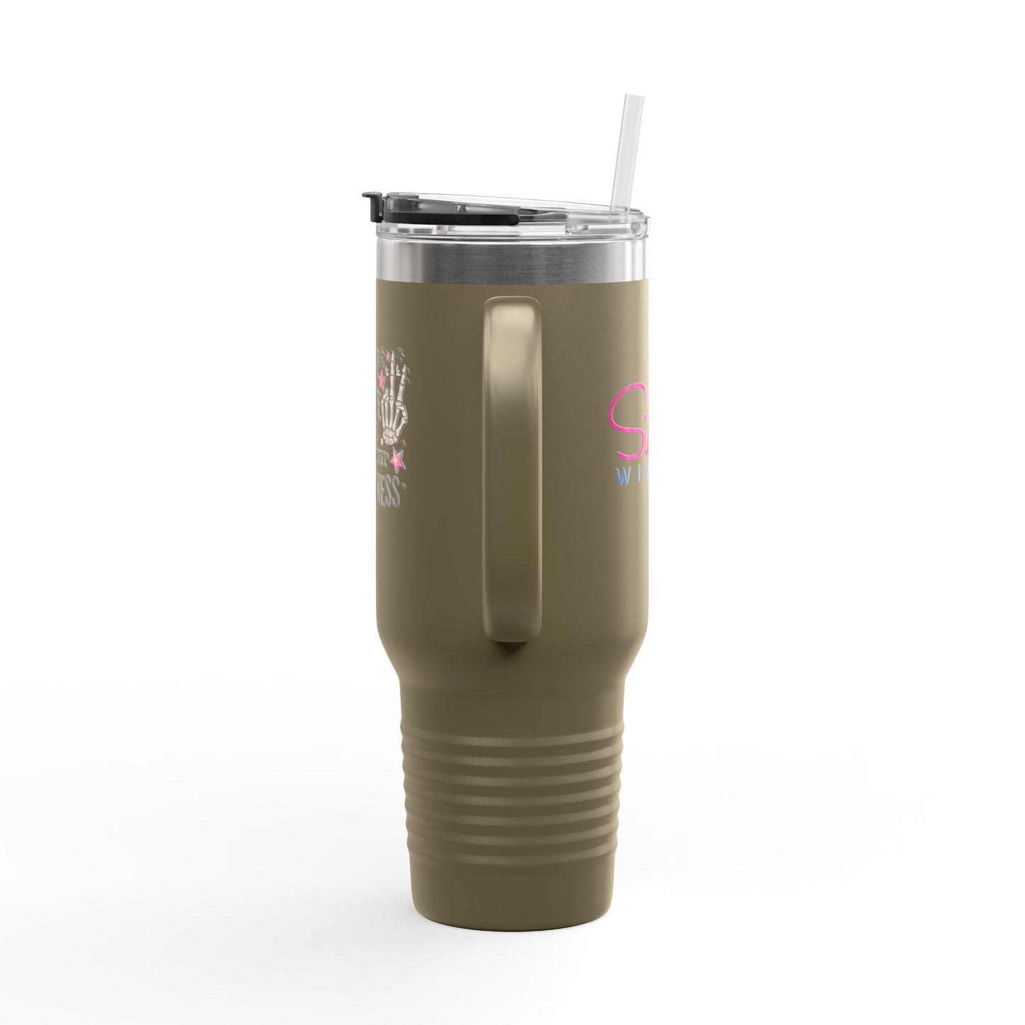Don’t Forget to Hydrate Insulated 40oz Travel Mug – Funny Skeleton Quote Tumbler with Straw | BPA-Free Stainless Steel Cup