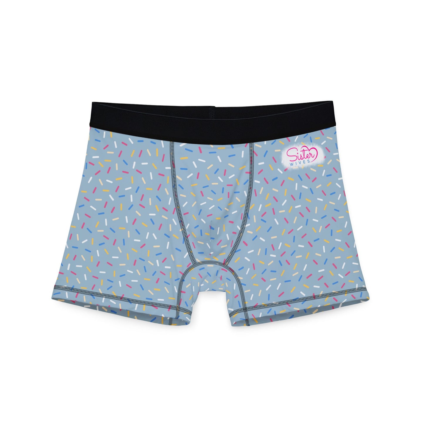 Blue Sprinkle Men’s Boxer Briefs | Polyamory-Friendly Underwear | ENM Men’s Loungewear | Aesthetic Stretch Boxer Briefs | Body-Positive Intimates