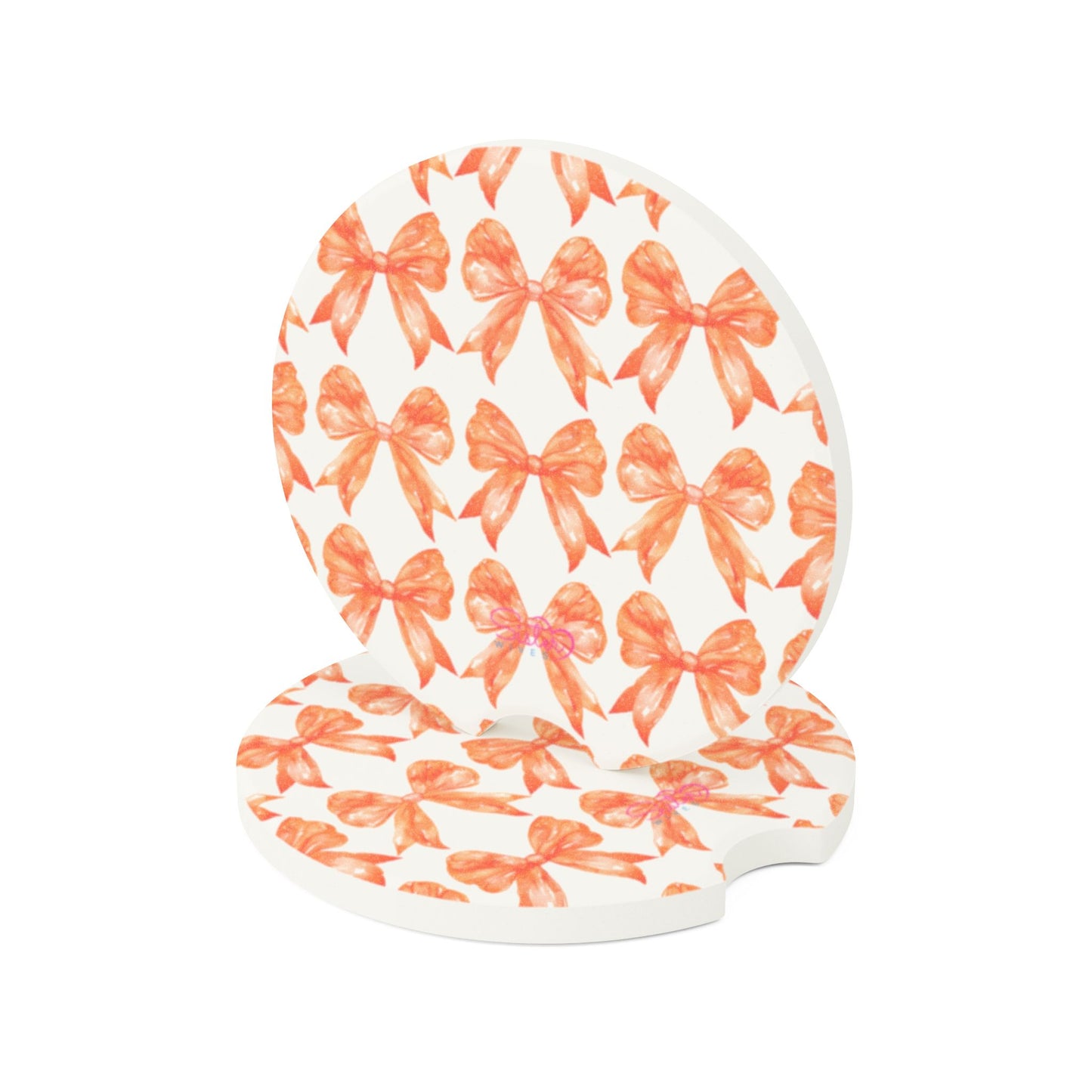 Soapstone Car Coaster Orange Coquette Bows, Ethical Non Monogamy