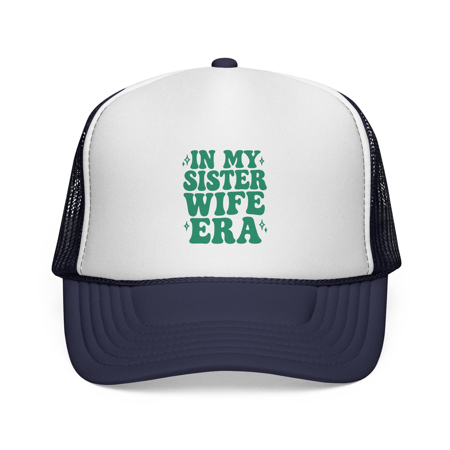 Green In My Sisterwife Era Trucker Hat – Retro Mesh Cap, Adjustable Snapback