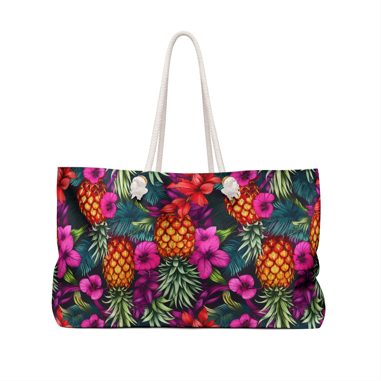 Sister Wives Swingers Upside-down Pineapple Tropical Floral Weekender Bag, Perfect for Weekend Getaways, Sister Wives Gifts, Travel Tote, Beach Bag, Summer Essentials