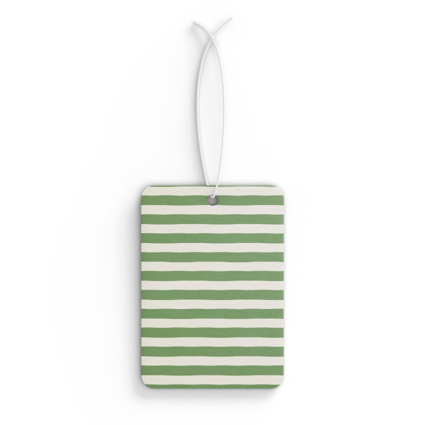 Green Stripe Car Air Freshener – Sage Minimalist Aesthetic Hanging Diffuser | Pine, New Car & Black Ice Scents
