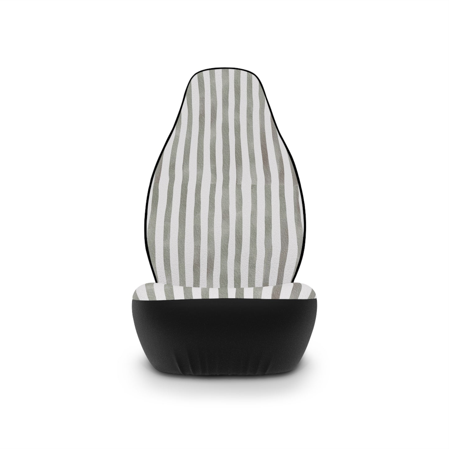 Dark Grey Stripe Car Seat Covers – Minimalist Boho Auto Decor | Polyamory & ENM Friendly