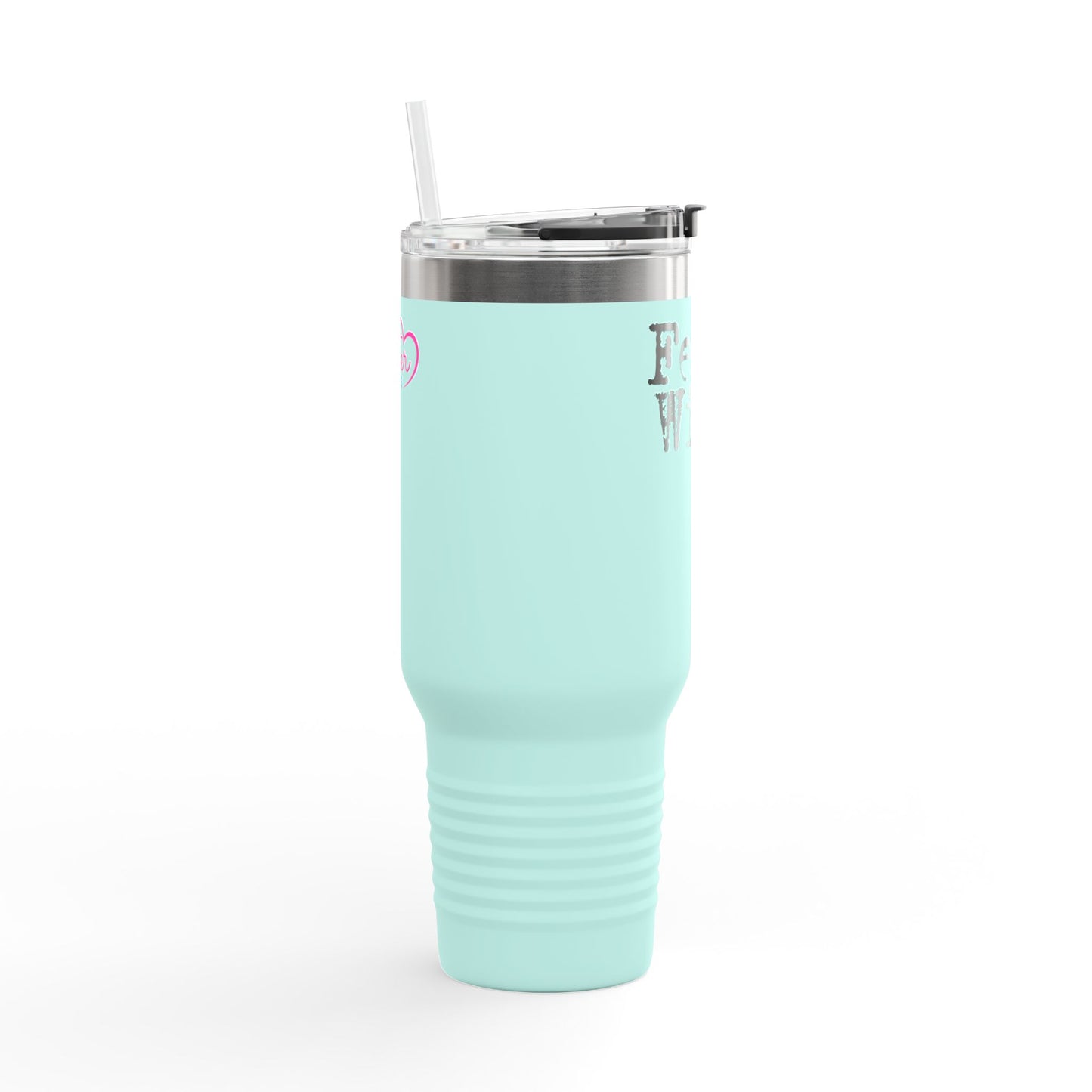 Feral Wife 40oz Tumbler | Insulated Travel Mug with Handle & Straw | Wifey Lifestyle Cup | ENM & Polyamory Gift