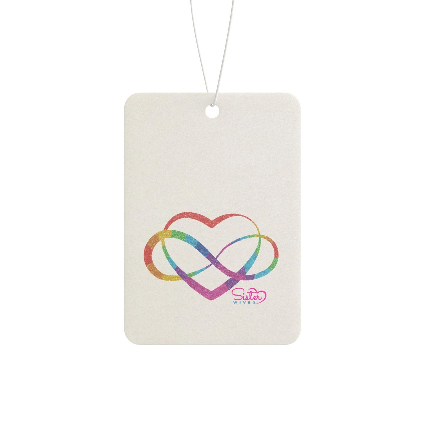 Polyamory Pride Car Air Freshener | Infinity Heart Hanging Air Freshener | ENM & Chosen Family Auto Decor | Inclusive Love Car Accessory