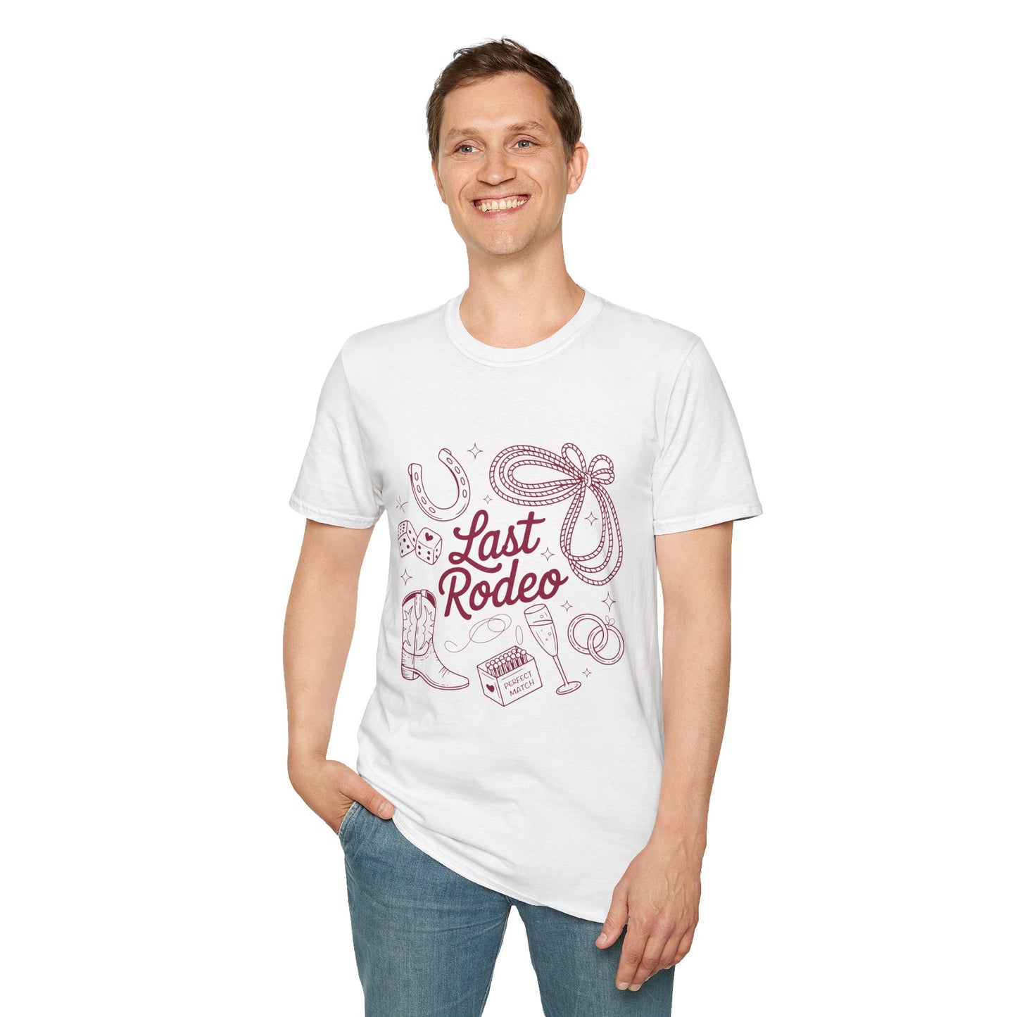 Last Rodeo Shirt – Cowgirl Bachelorette Party Tee, Western Bride Shirt, Poly-Friendly Wedding Weekend T-Shirt, Unisex Gildan 64000