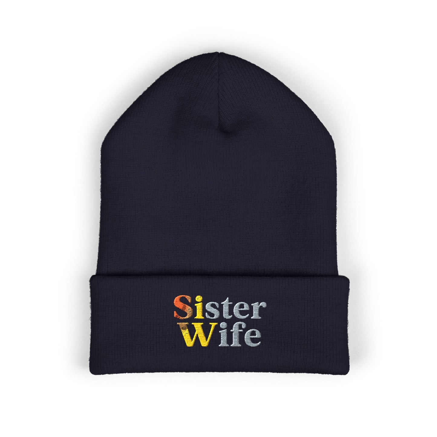 Embroidered Sister Wife Beanie || Cozy Winter Hat || Perfect Gift for Her || Unique Birthday Present || Warm Knit Cap