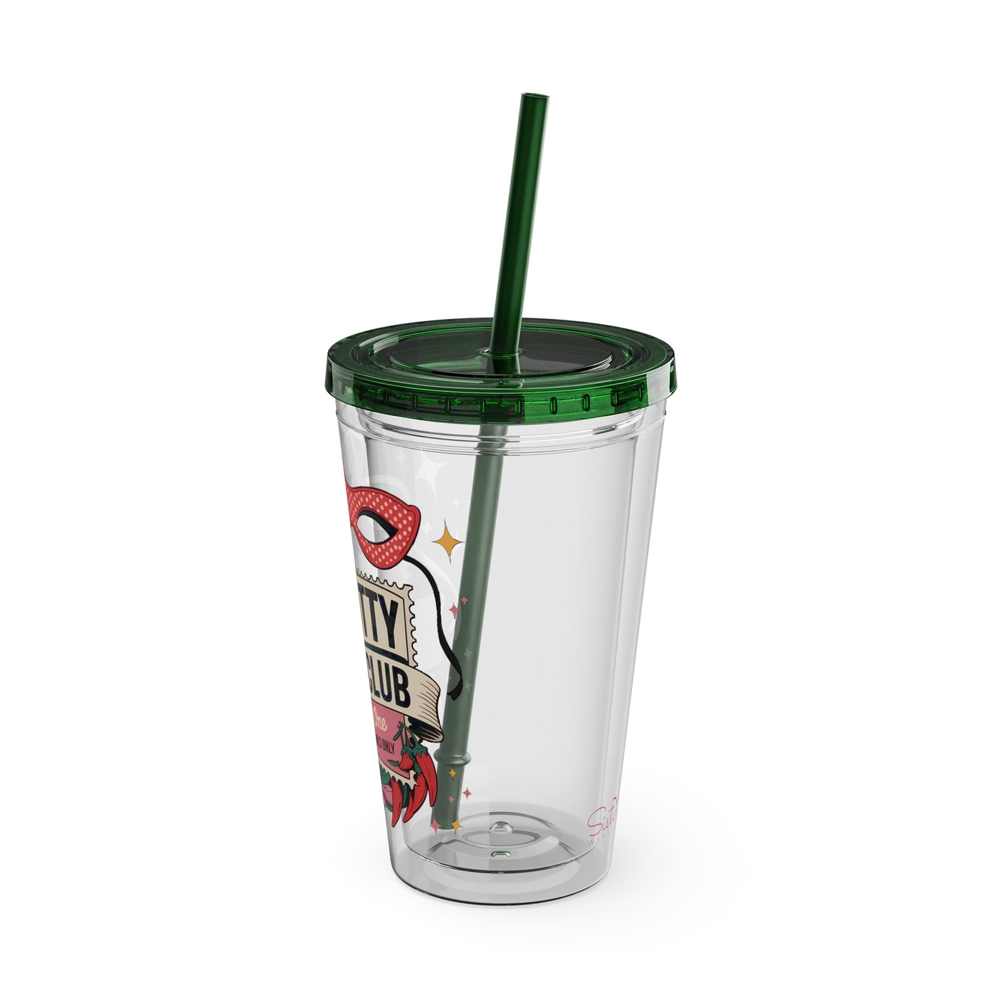 Admit One: Smutty Book Club – 16oz Sunsplash Tumbler | Polyamory Pride Cup | ENM Lifestyle Drinkware | Swinger Aesthetic Travel Cup | Spicy Romance Reader Gift | Poly, Open Relationship,...