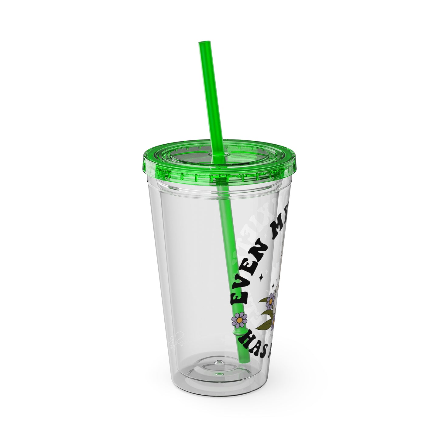 Even My Anxiety Has Anxiety” Skeleton Peace Sign 16oz Sunsplash Tumbler | Dark Humor Mental Health Cup | Goth Aesthetic Drinkware | Spooky Skeleton Cup | Anxiety Humor Gift