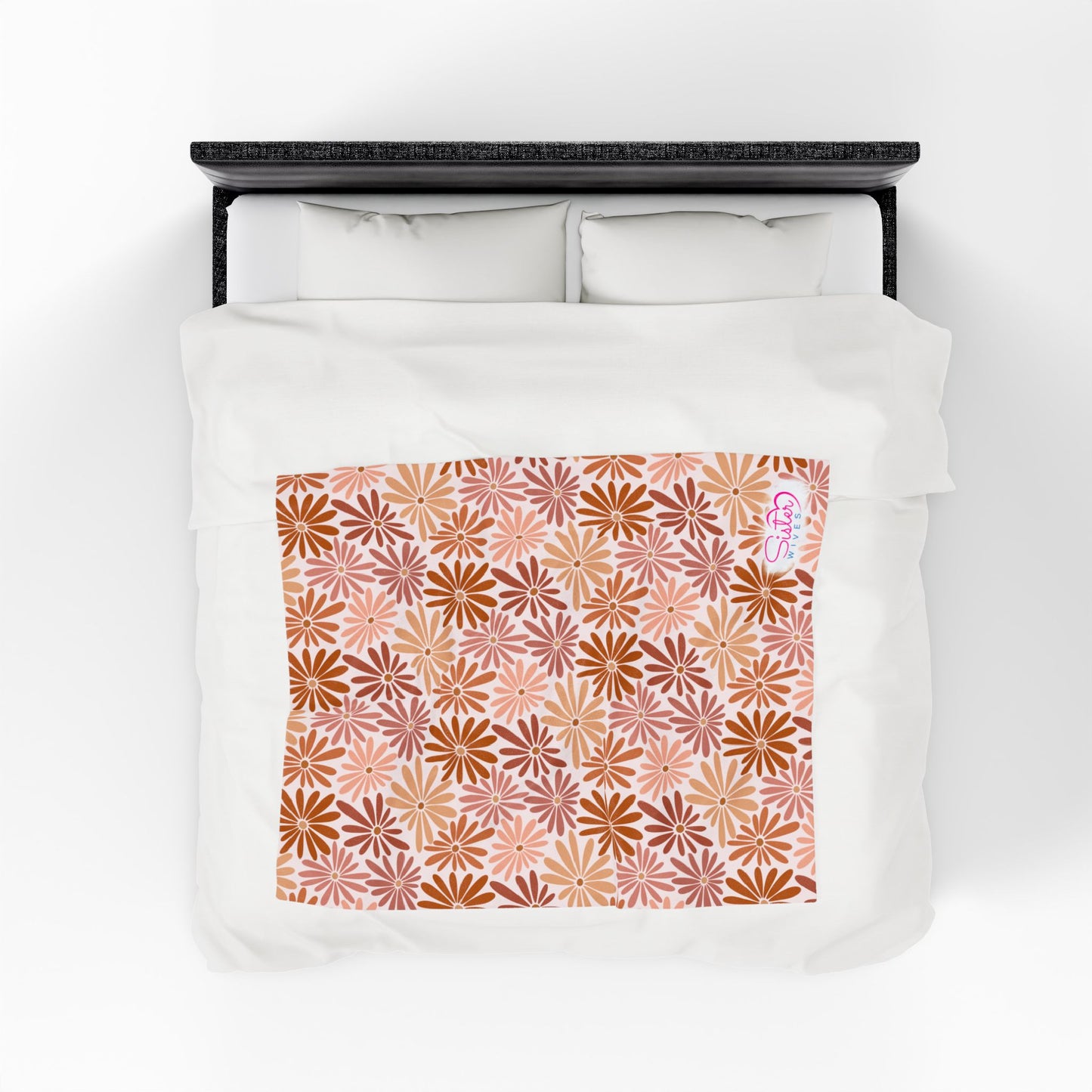 Boho Floral Throw Blanket – Cozy Botanical Home Decor | Polyamory & ENM Friendly