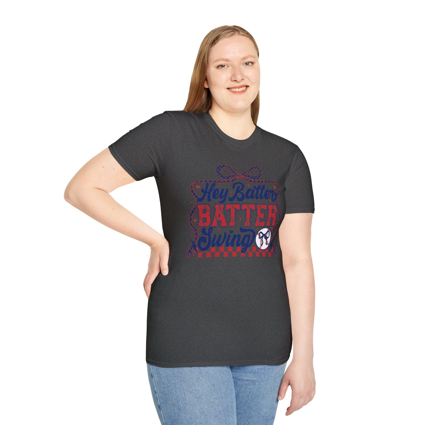 Hey Batter Batter Swing T-Shirt | Playful Swinger Humor Tee | ENM & Polyamory Lifestyle Apparel