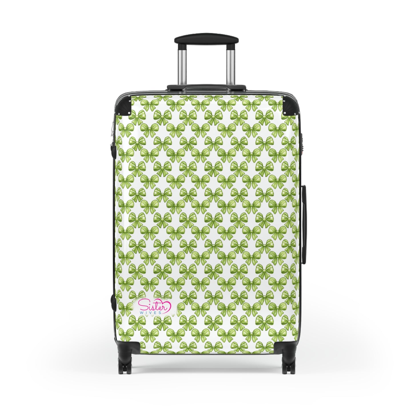 Coquette Green Bows Sisterwives Suitcase - Luggage, Travel Gear, Vacation Essential, Summer Adventure Bag, Stylish Travel Accessory