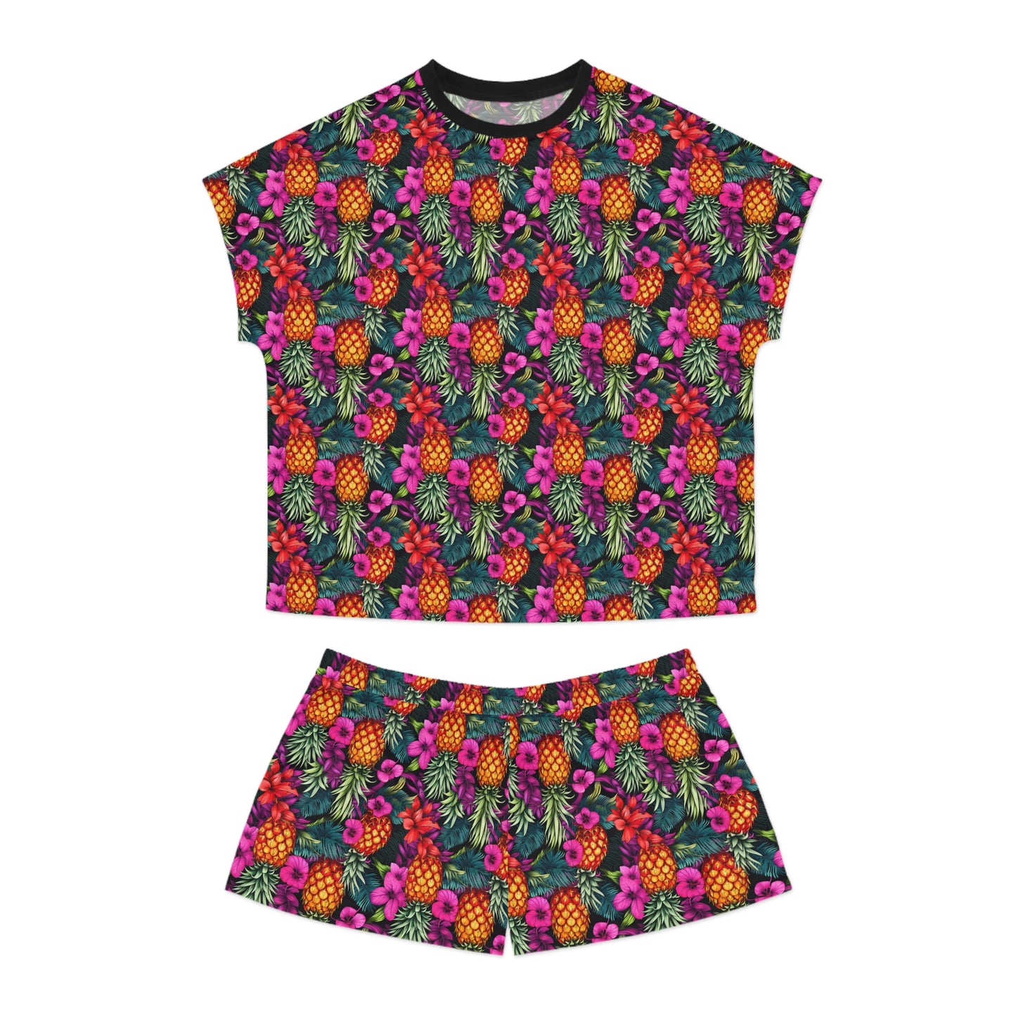 Upside Down Pineapple Pajama Set | Swinger & Polyamory Sleepwear | Ethical Non-Monogamy Lounge Set | Playful Lifestyle Pajamas