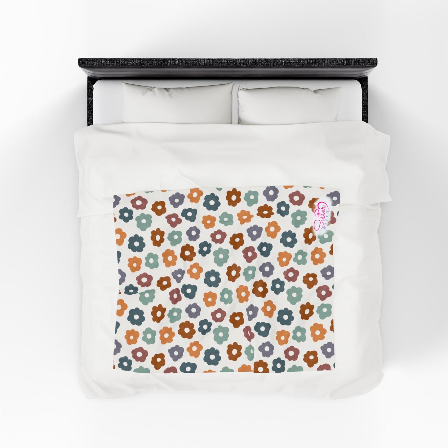 Boho Floral Throw Blanket – Cozy Botanical Home Decor | Polyamory & ENM Friendly