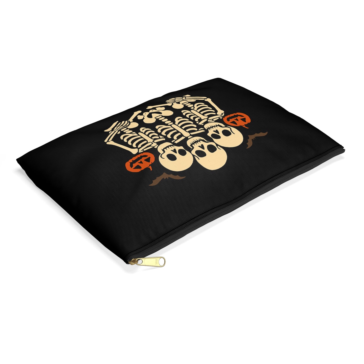 Throuple Hug Skeleton Halloween Accessory Pouch – Funny Skeleton Design for Trick-or-Treating, Party Essentials & Spooky Gifts