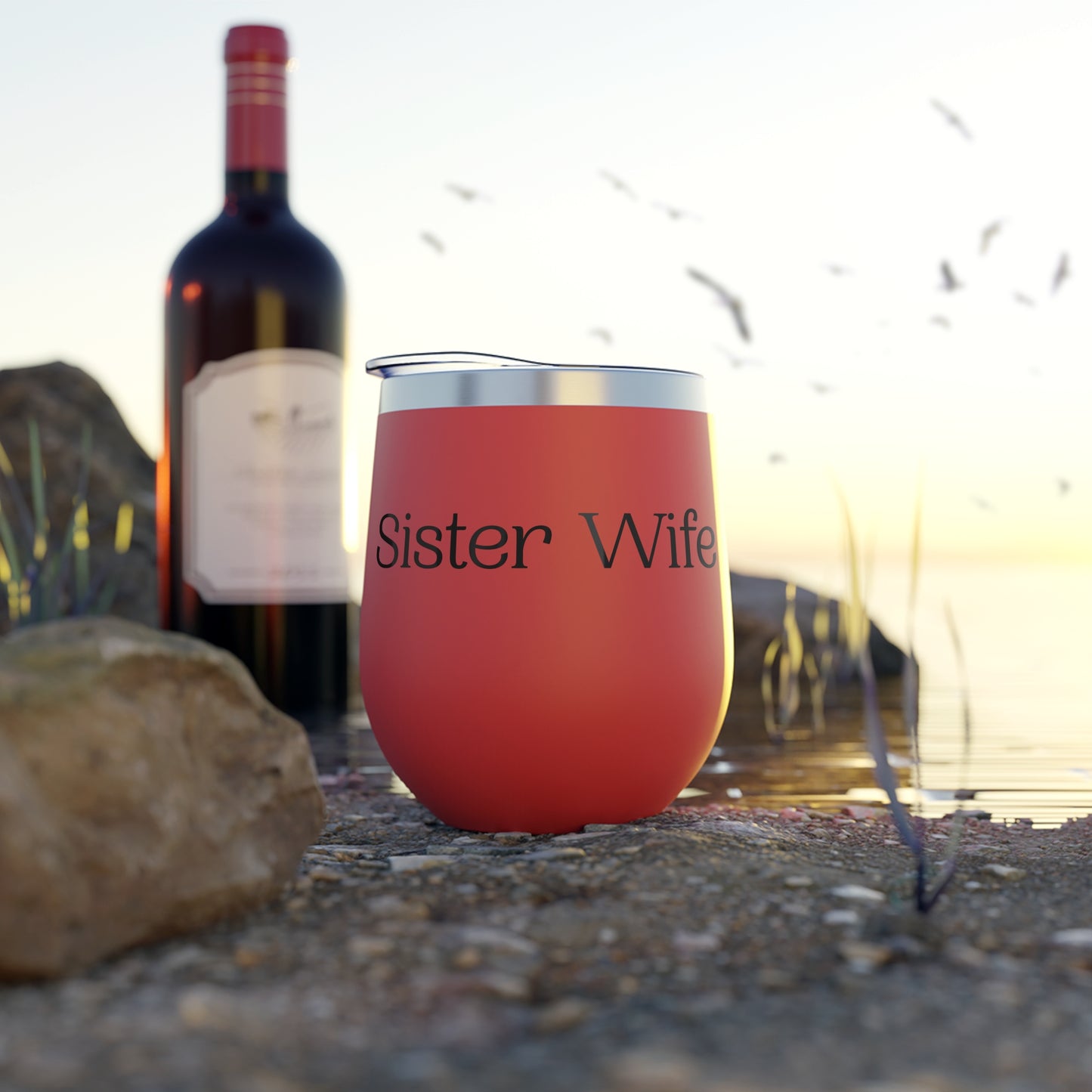 Sister Wife 12oz Insulated Wine Tumbler — Copper Vacuum Travel Cup
