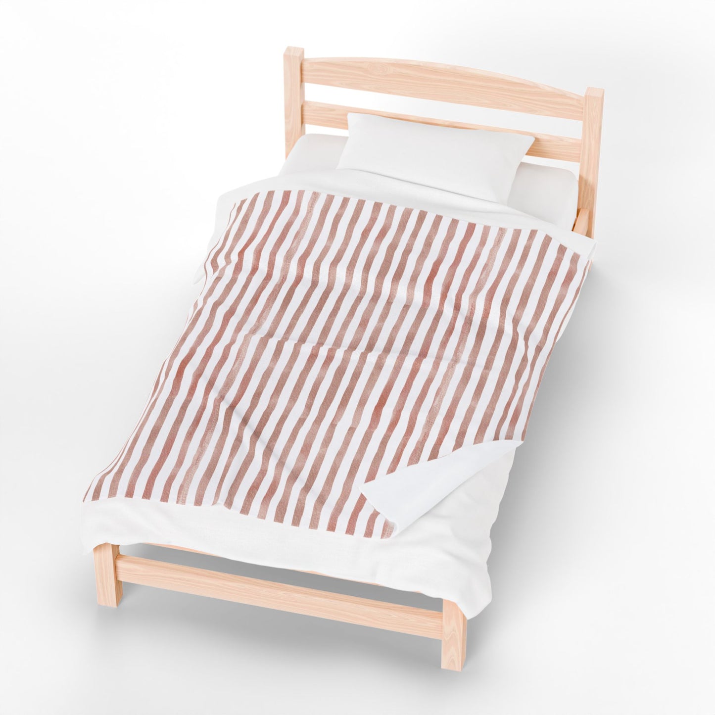 Soft Stripe Throw Blanket – Polyamory Sisterwives ENM Friendly Home Decor | Swinger Lifestyle Cozy Blanket | Minimalist Blush Stripe Throw