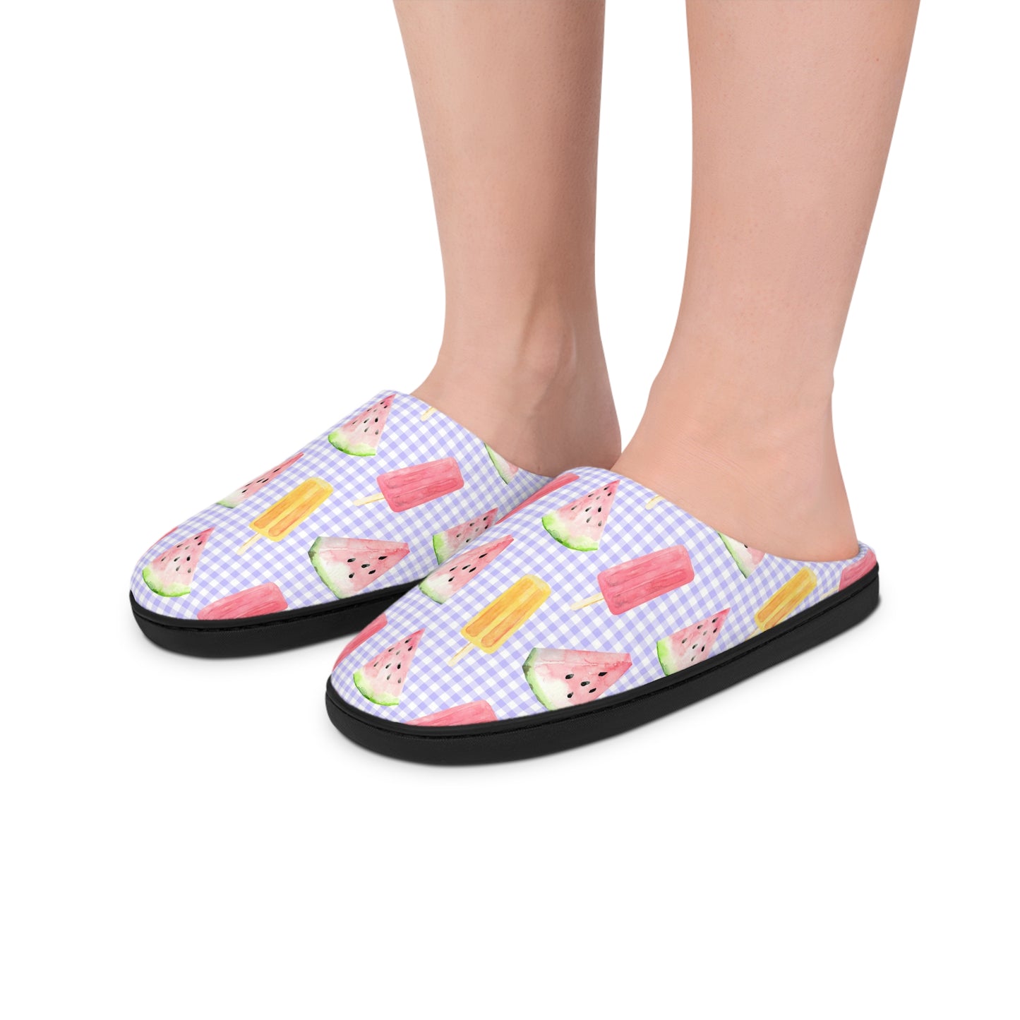 Men’s BBQ Slippers – Grill & Cookout Indoor House Shoes | Funny Food Print Slippers | Cozy Non-Slip Men’s Slippers