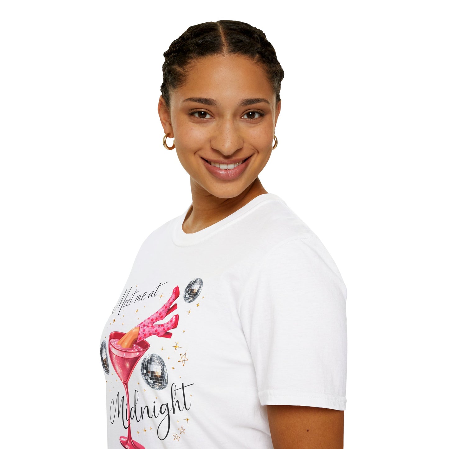 Meet Me at Midnight Shirt – Cocktail Party Graphic Tee, Flirty Night Out Shirt, Poly-Friendly ENM Unisex Gildan 64000