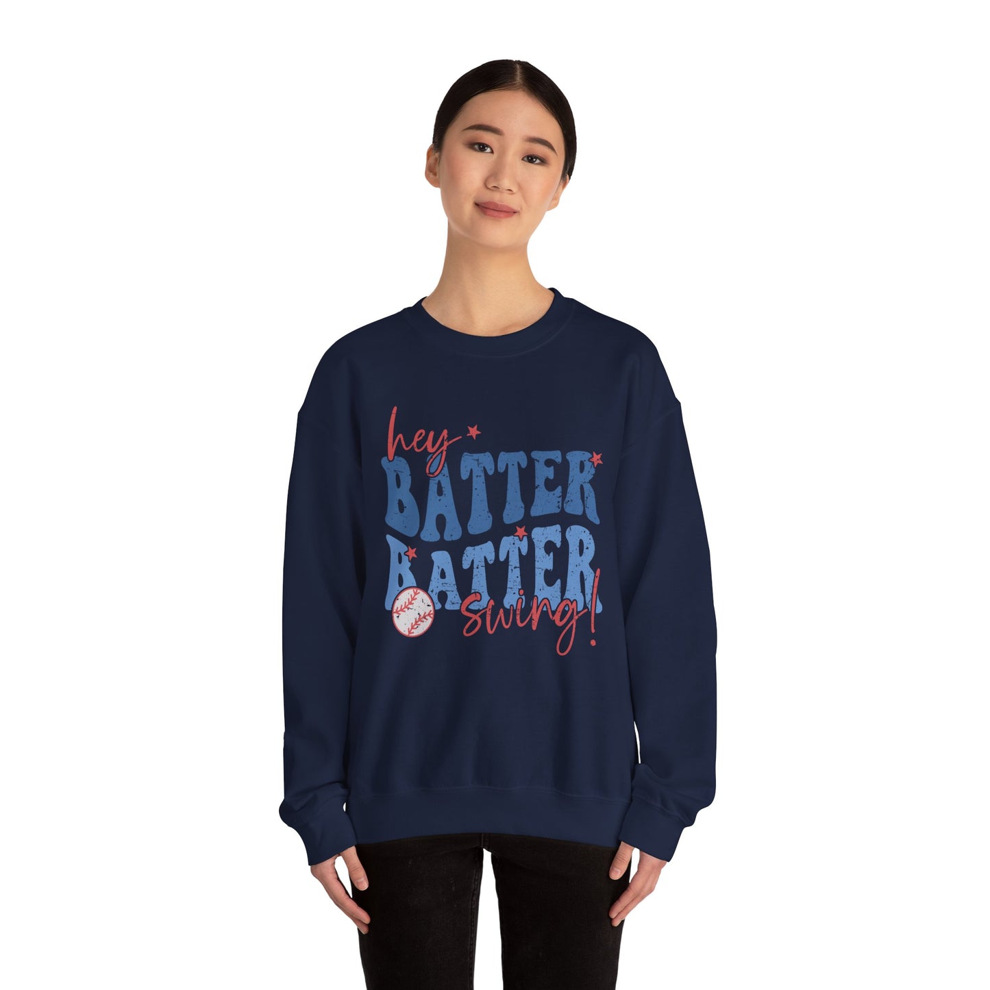 Hey Batter Batter Swing Sweatshirt | Playful Swinger Humor Pullover | ENM & Polyamory Lifestyle Apparel