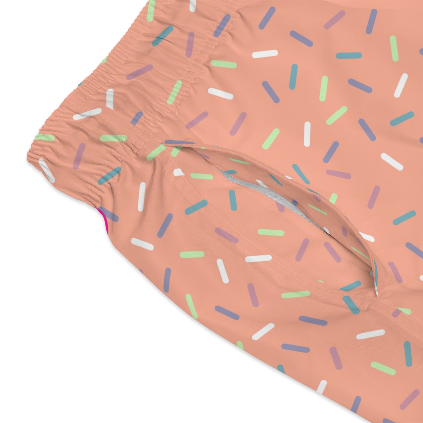 Men’s Rainbow Sprinkle Swim Trunks – Pastel Confetti Summer Swim Shorts, Fun Pool & Beach Board Shorts, Fast-Dry AOP Trunks