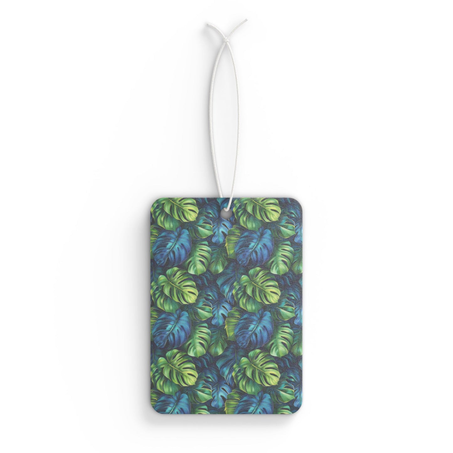 Tropical Leaf Car Air Freshener – Green Jungle Aesthetic Hanging Diffuser | Pine, New Car & Black Ice Scents