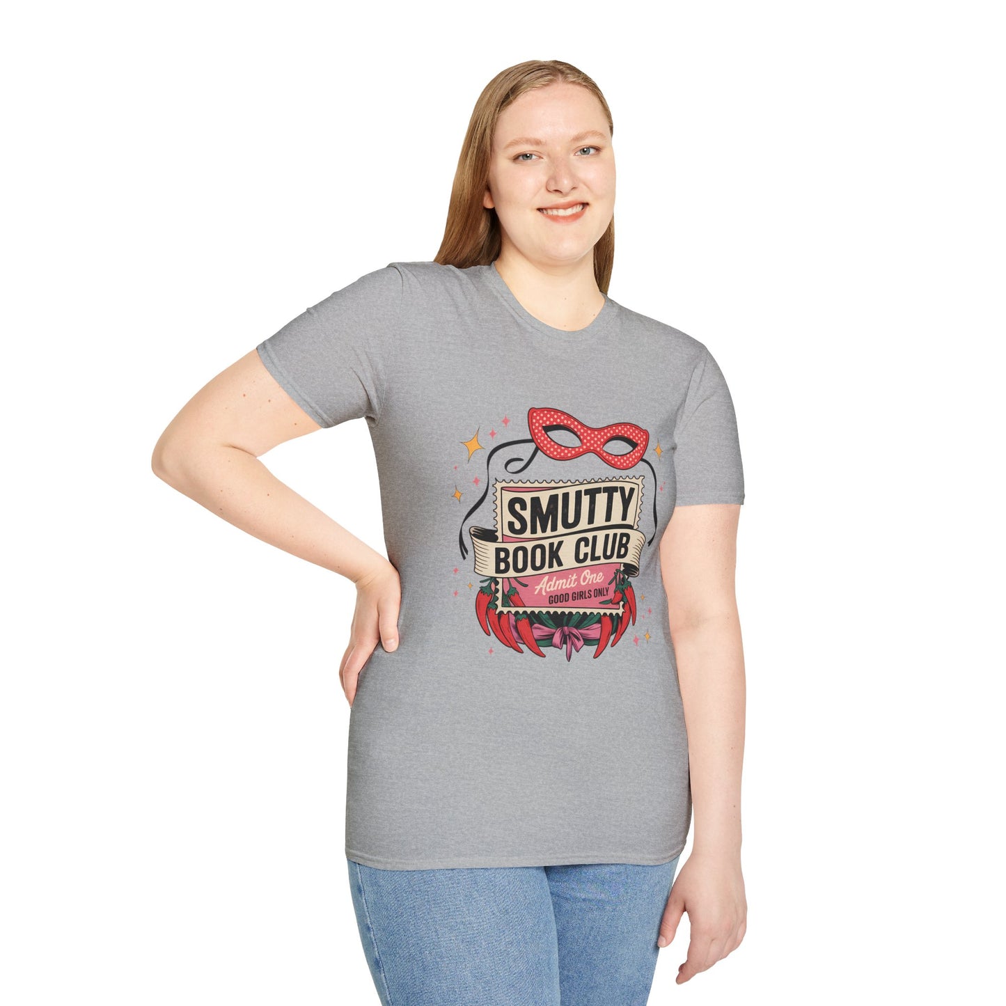 Smutty Book Club Shirt Adult Only Spicy Romance Tee, Booktok Reader Shirt, Sex Positive Poly-Friendly Unisex Gildan 64000