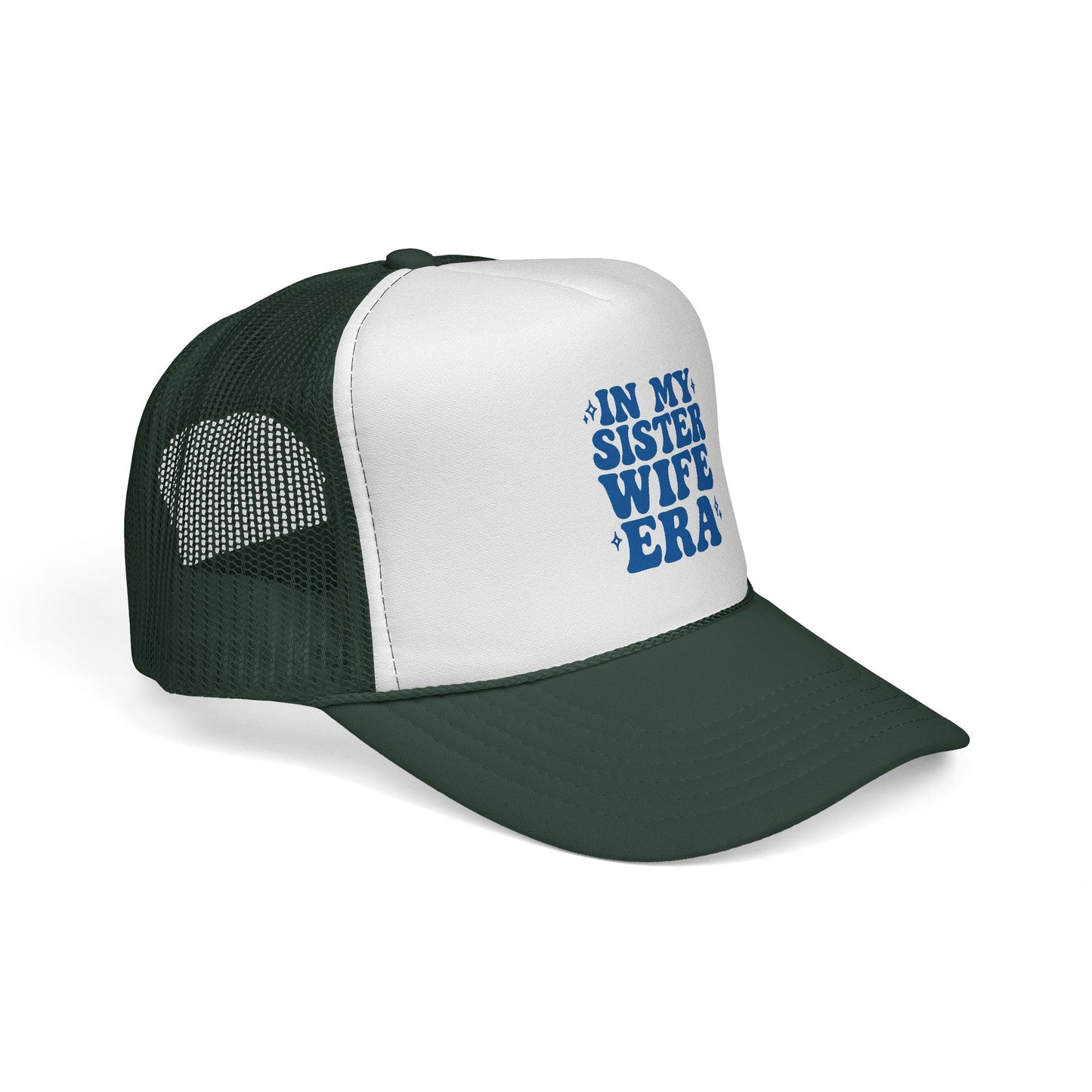 Blue In My Sisterwife Era Trucker Hat – Retro Mesh Cap, Adjustable Snapback
