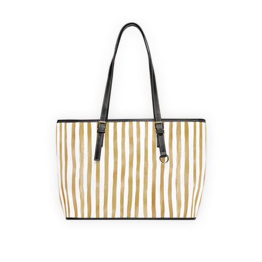 XL Stripe Shoulder Purse – Polyamory Sisterwives ENM Friendly Tote | Swinger Lifestyle Handbag | Soft Blush Minimalist Weekend Bag