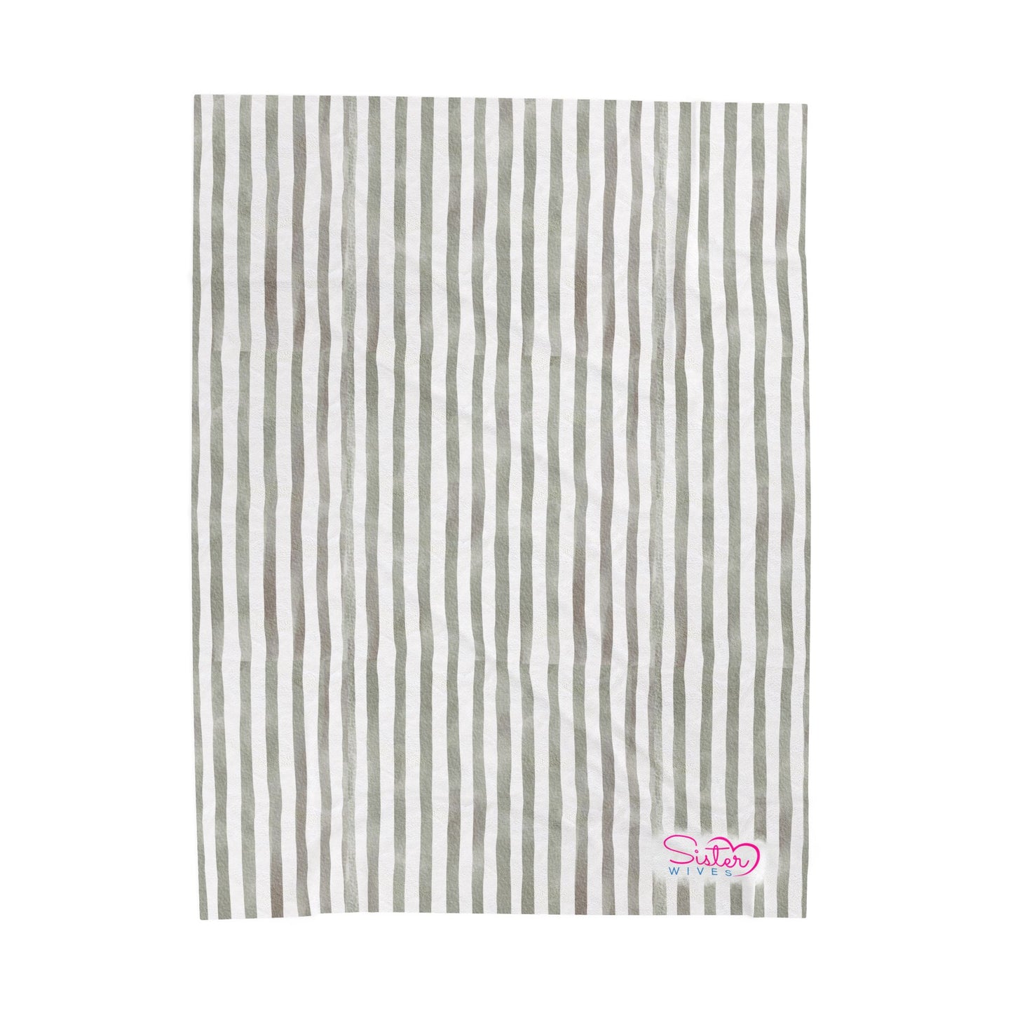 Soft Stripe Throw Blanket – Polyamory Sisterwives ENM Friendly Home Decor | Swinger Lifestyle Cozy Blanket | Minimalist Blush Stripe Throw