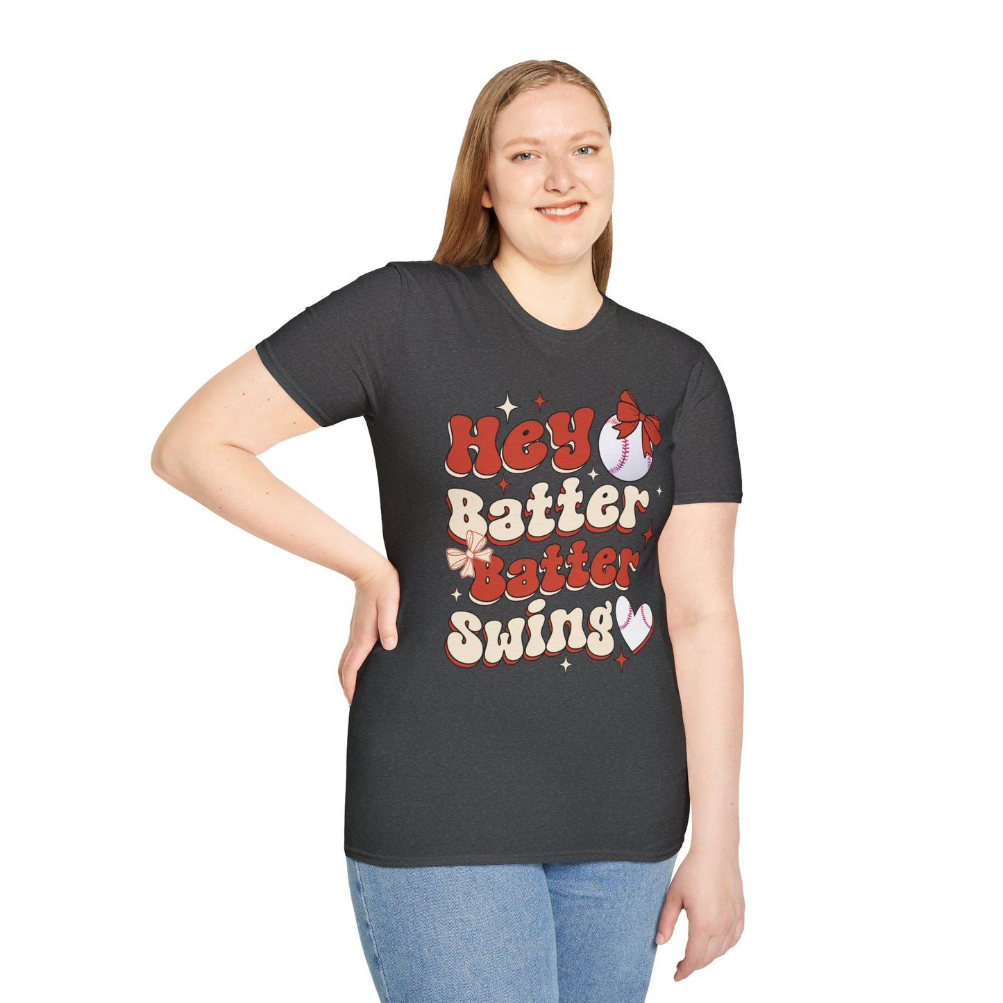 Hey Batter Batter Swing T-Shirt | Playful Swinger Humor Tee | ENM & Polyamory Lifestyle Apparel