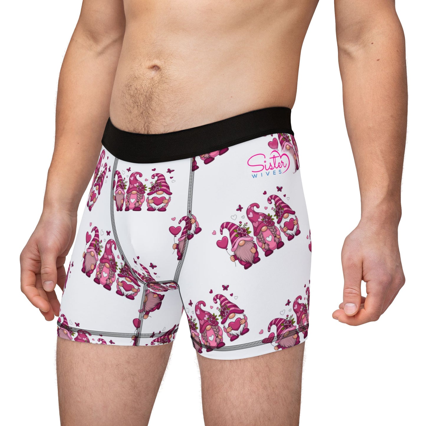 Throuple Gnome Men’s Boxer Briefs – Polyamory & ENM Pride Underwear