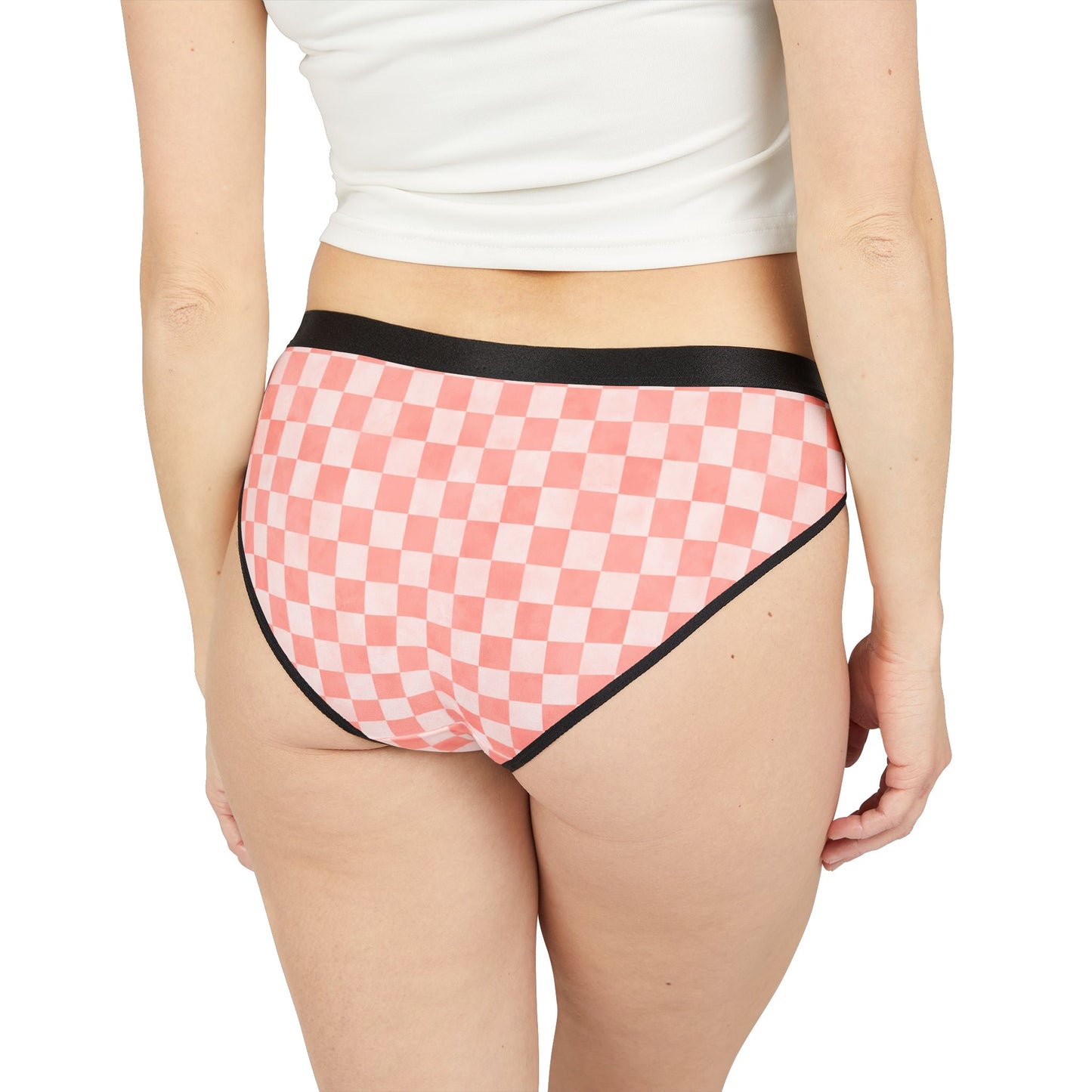 Pink Checker Women’s Panties | Aesthetic Bikini Cut Underwear | ENM & Polyamory Friendly Lingerie